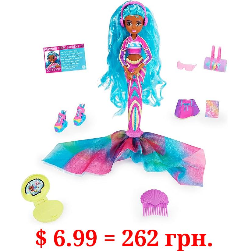 MERMAID HIGH, Oceanna Deluxe Mermaid Doll & Accessories with Removable Tail, Doll Clothes and Fashion Accessories, Kids Toys for Girls Ages 4 and Up