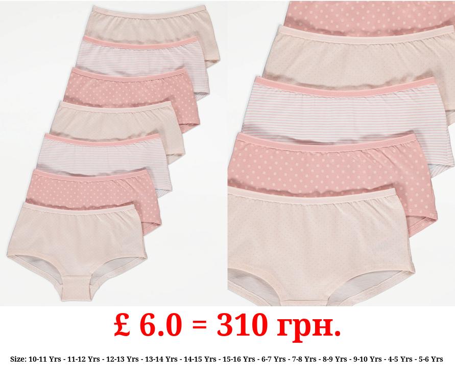 Pink Patterned Shorts 7 Pack