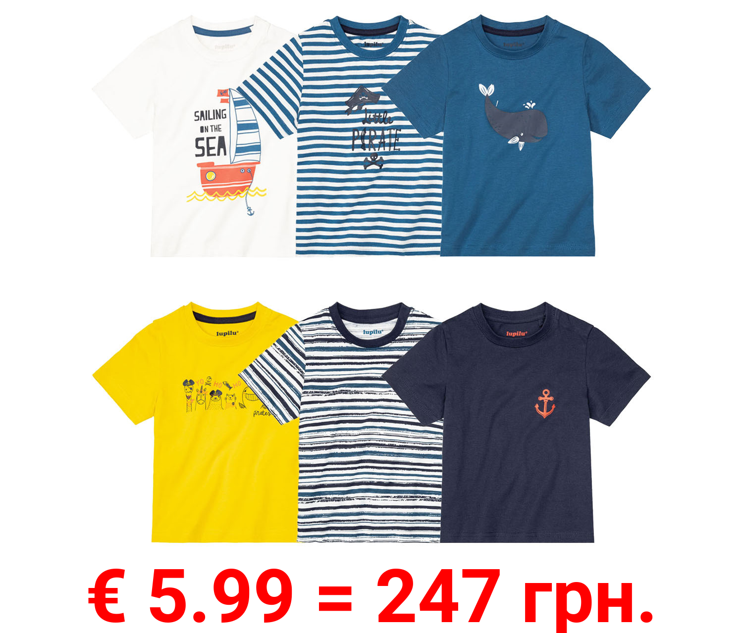 lupilu® Kleinkinder Jungen, 3 Stück, aus reiner Baumwolle