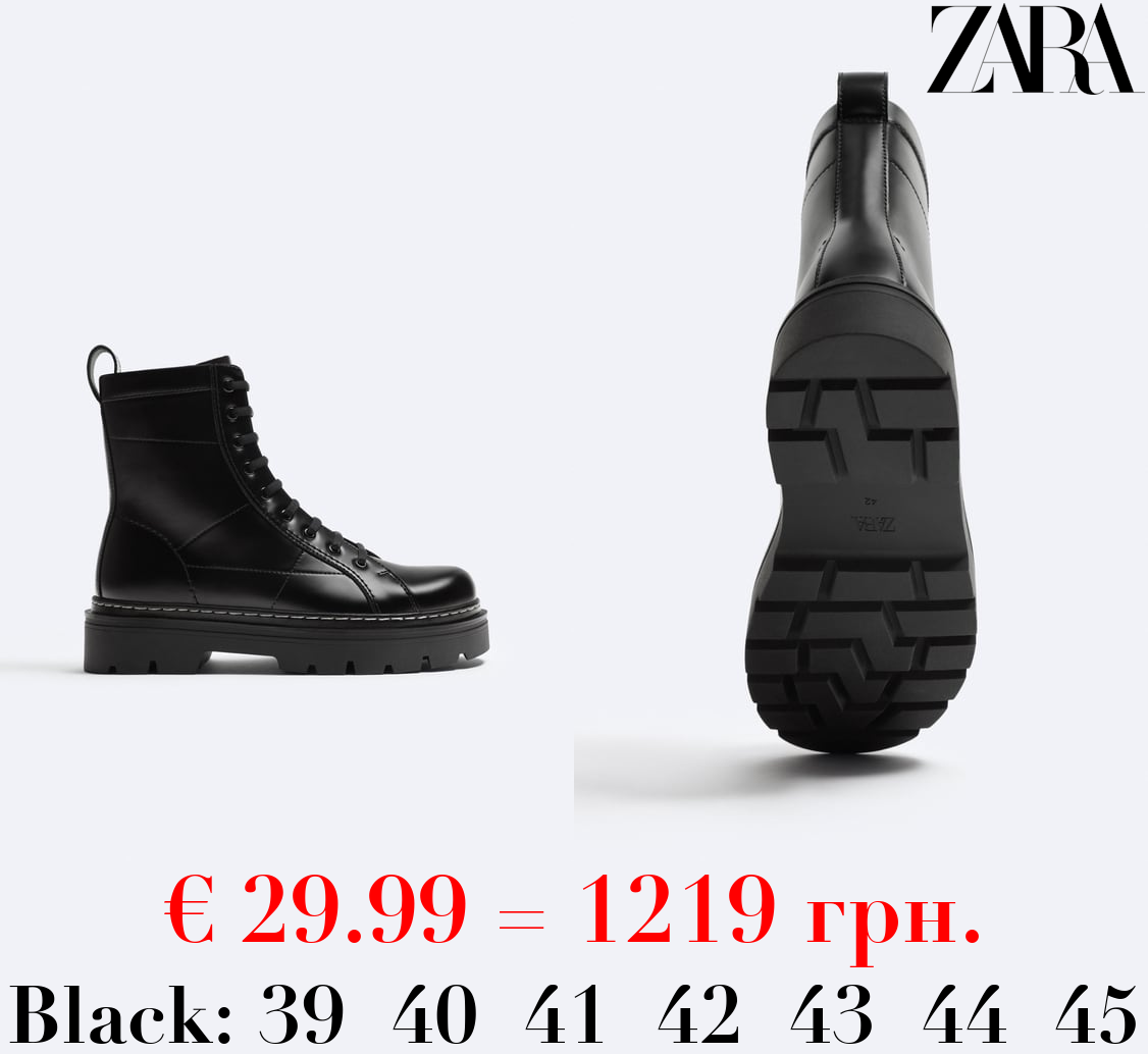 CHUNKY BOOTS WITH TOPSTITCHING