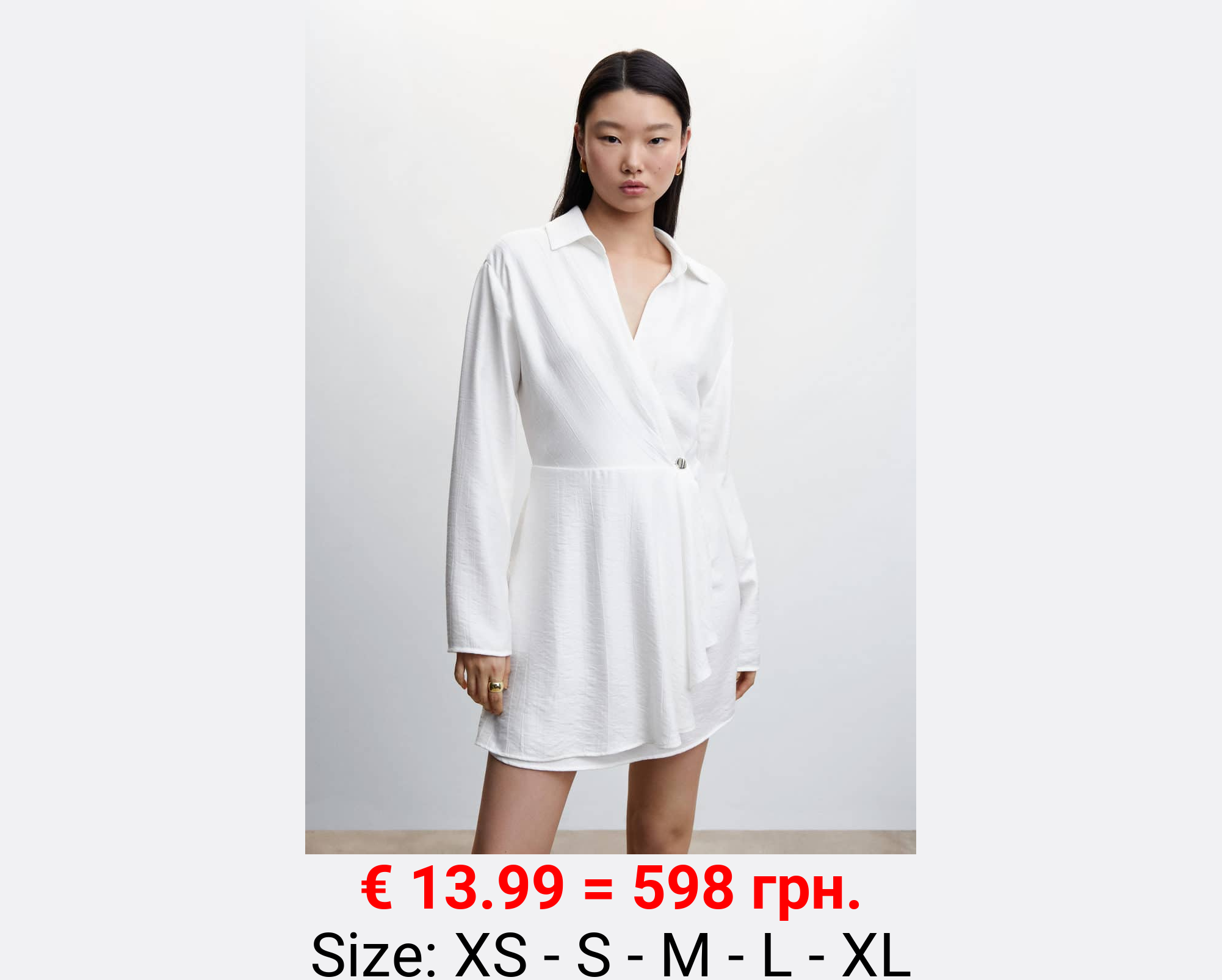 Vestido cruzado botón