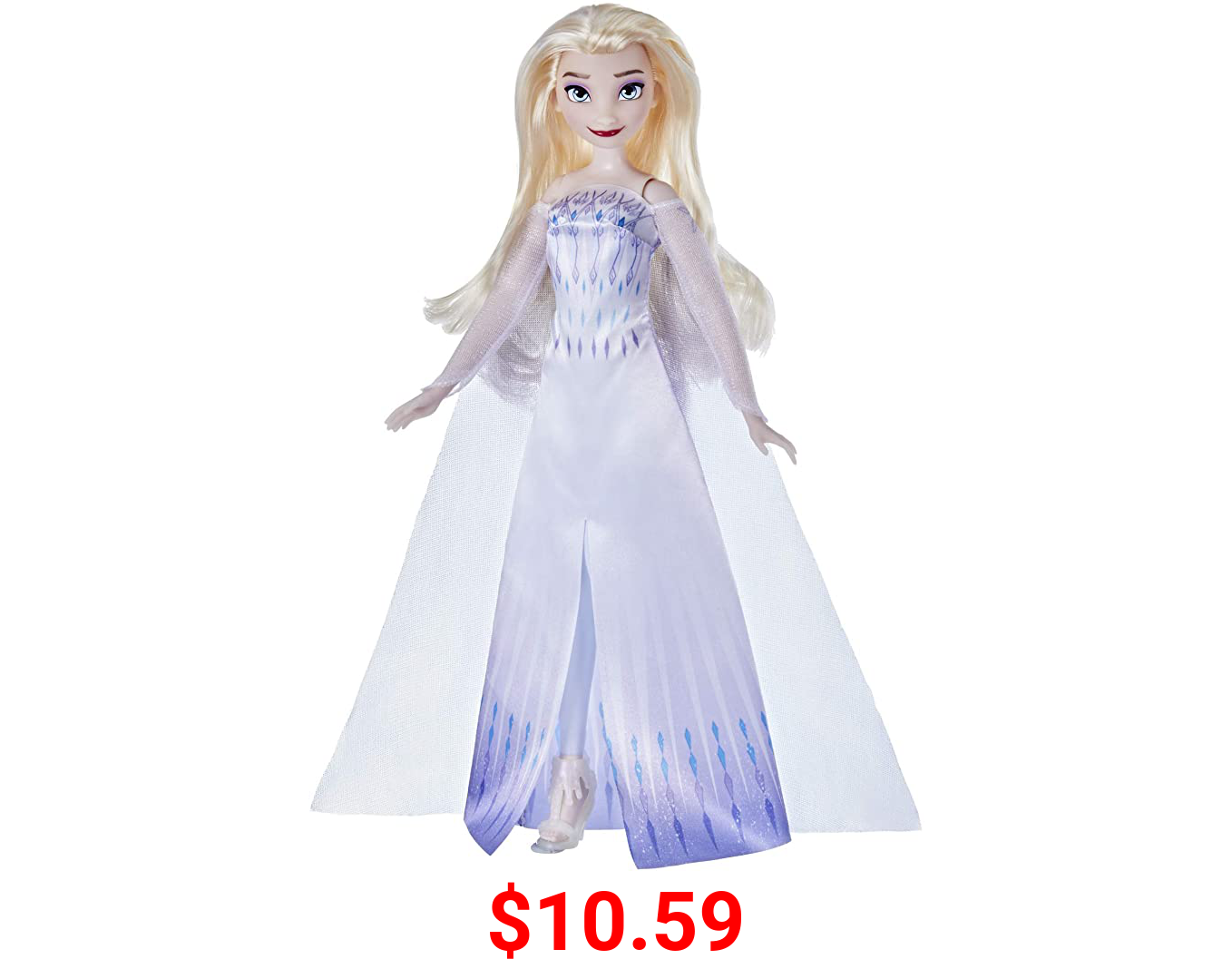 Disney Frozen 2 Snow Queen Elsa Fashion Doll, Dress, Shoes, and Long Blonde Hair, Toy for Kids 3 Years Old and Up