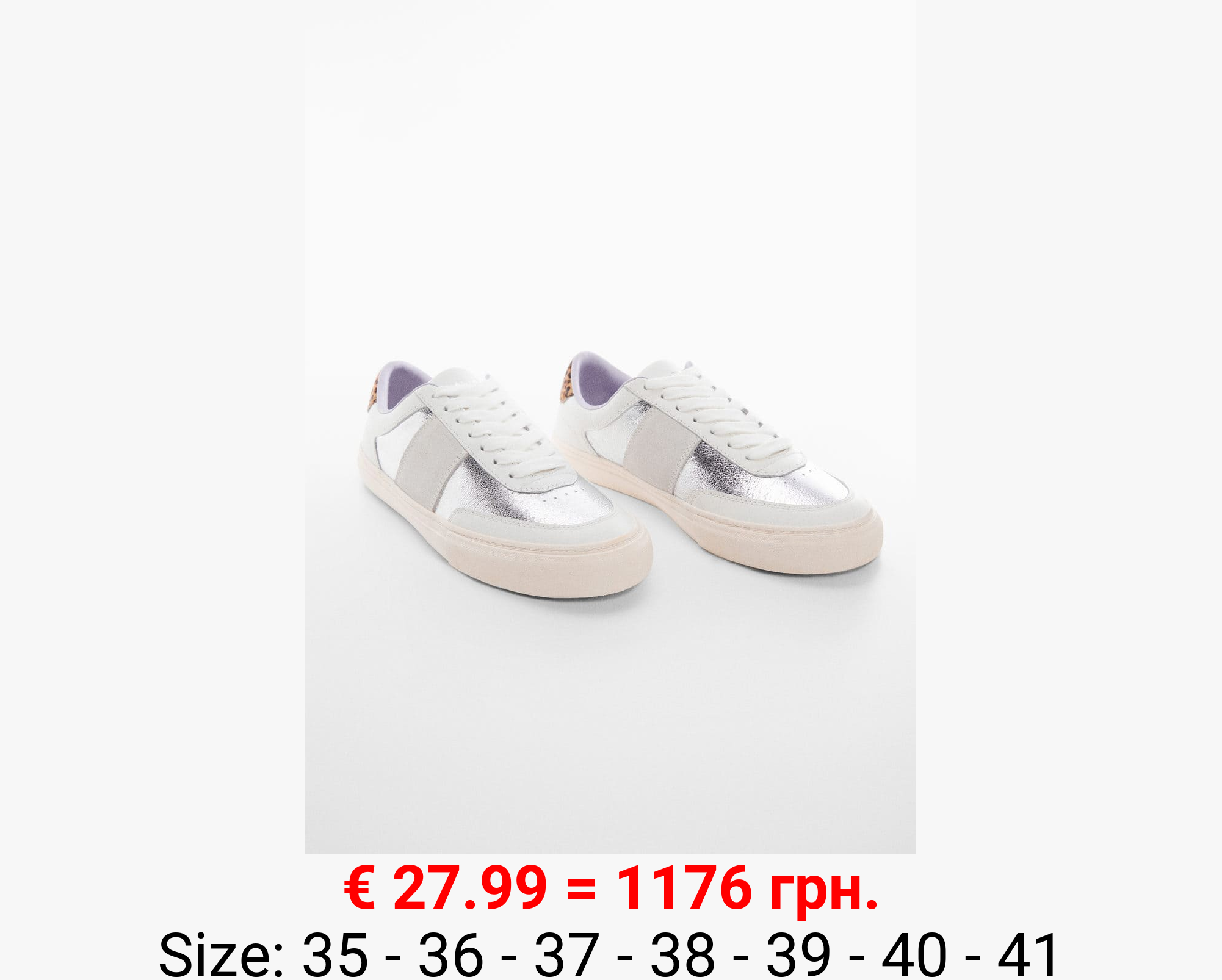 Deportivas panel metalizado