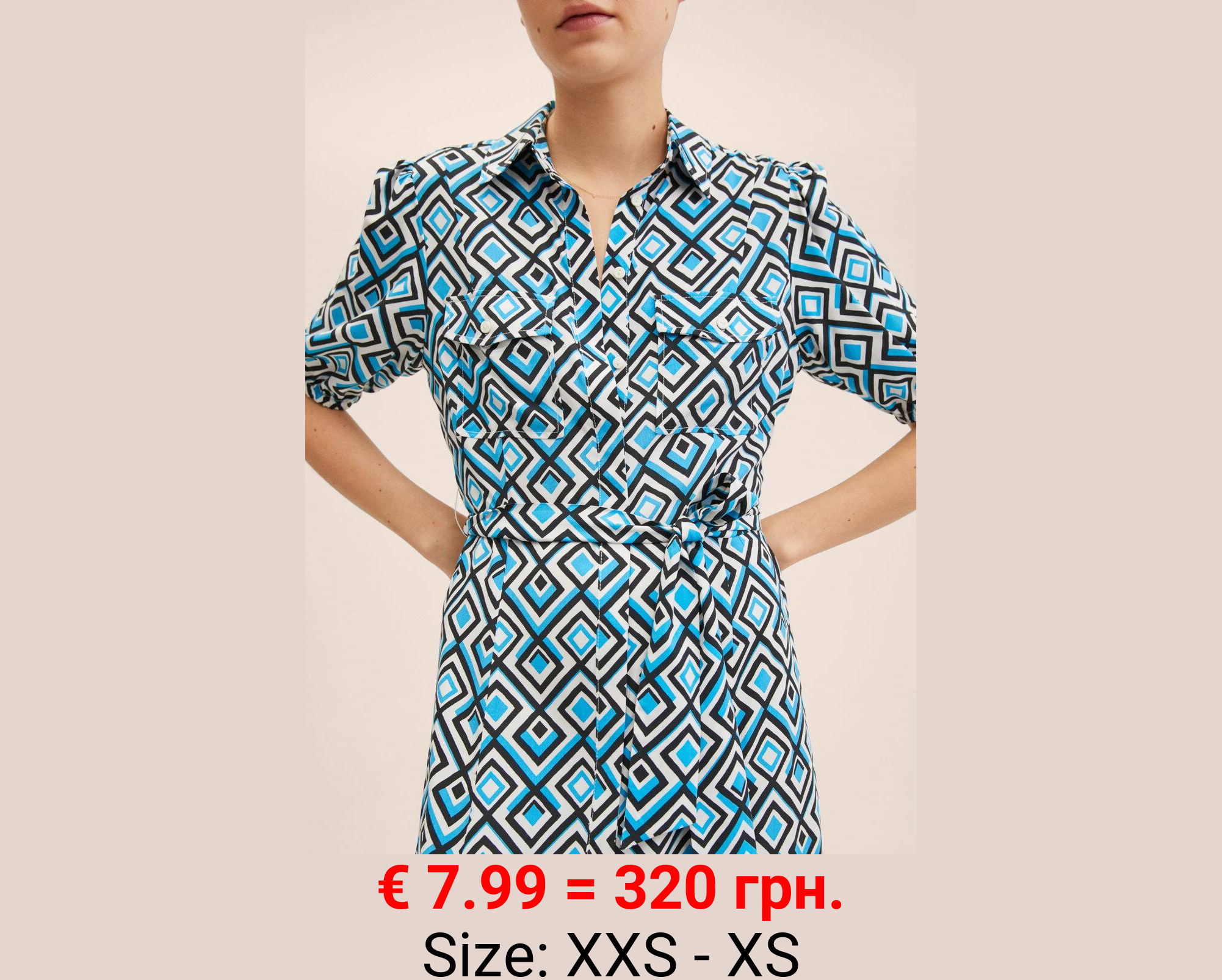 Vestido camisero estampado