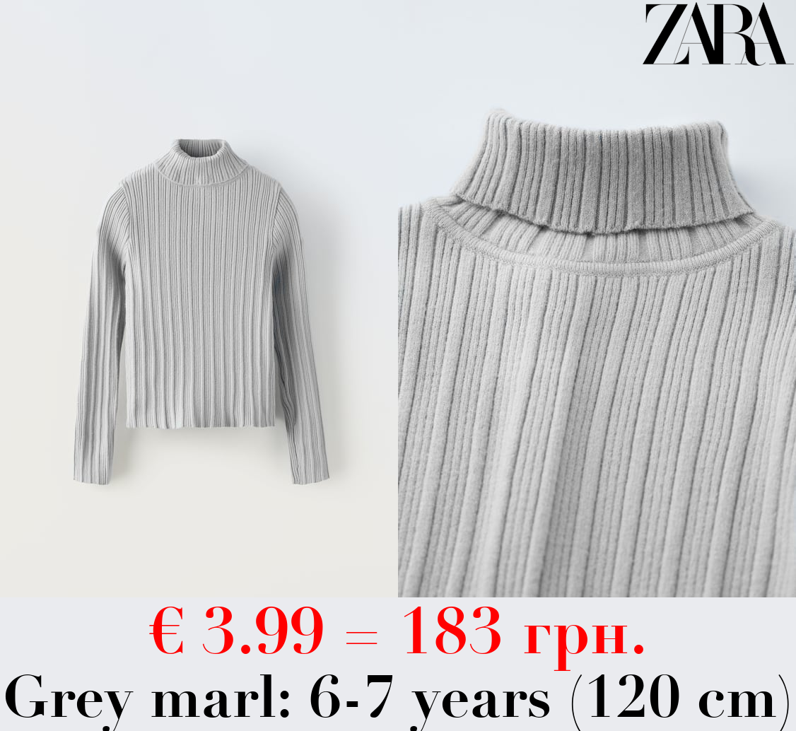RIBBED TURTLENECK SWEATER