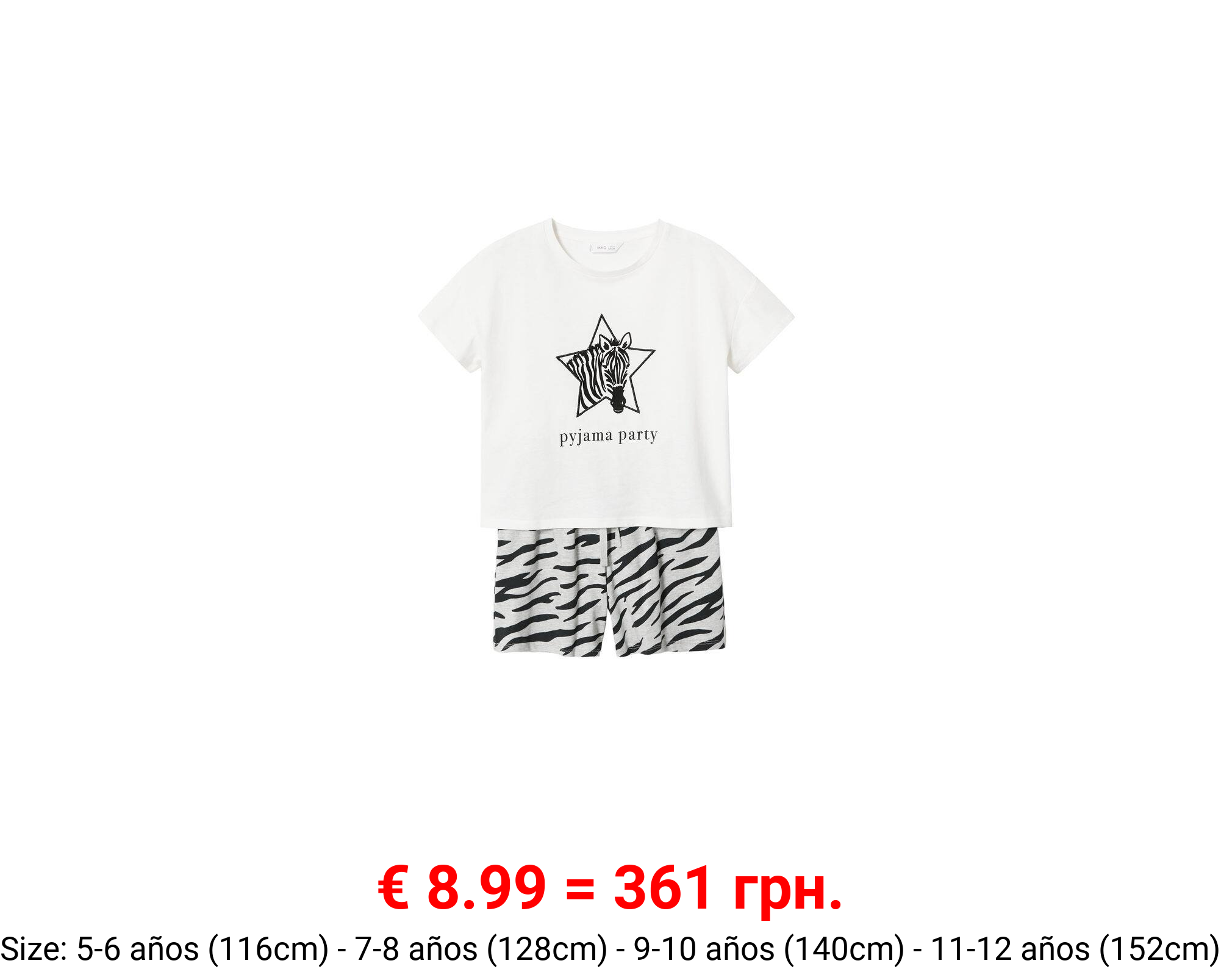 Pijama corto estampado