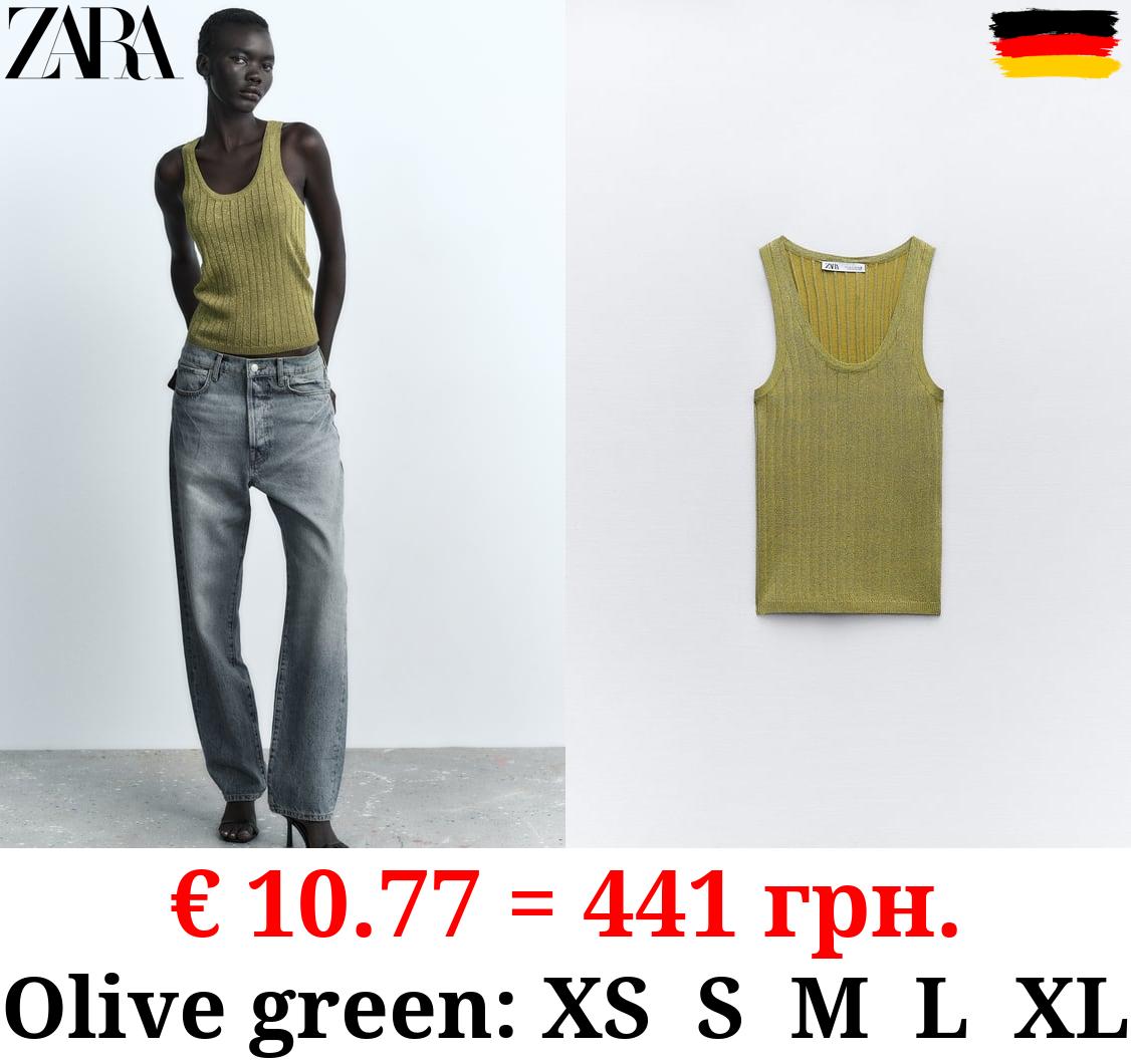 METALLIC THREAD KNIT TOP