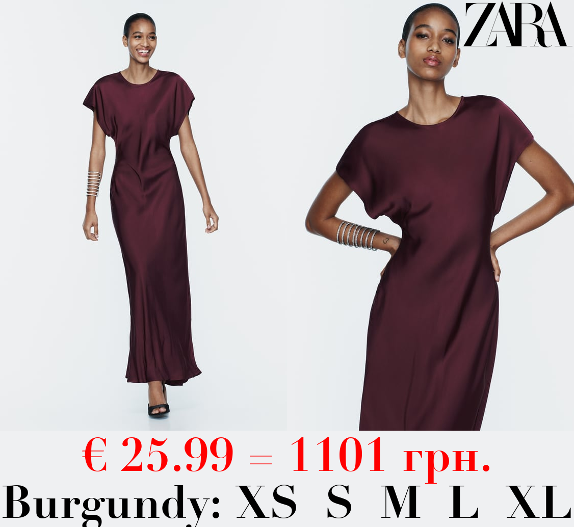 SATIN MIDI DRESS
