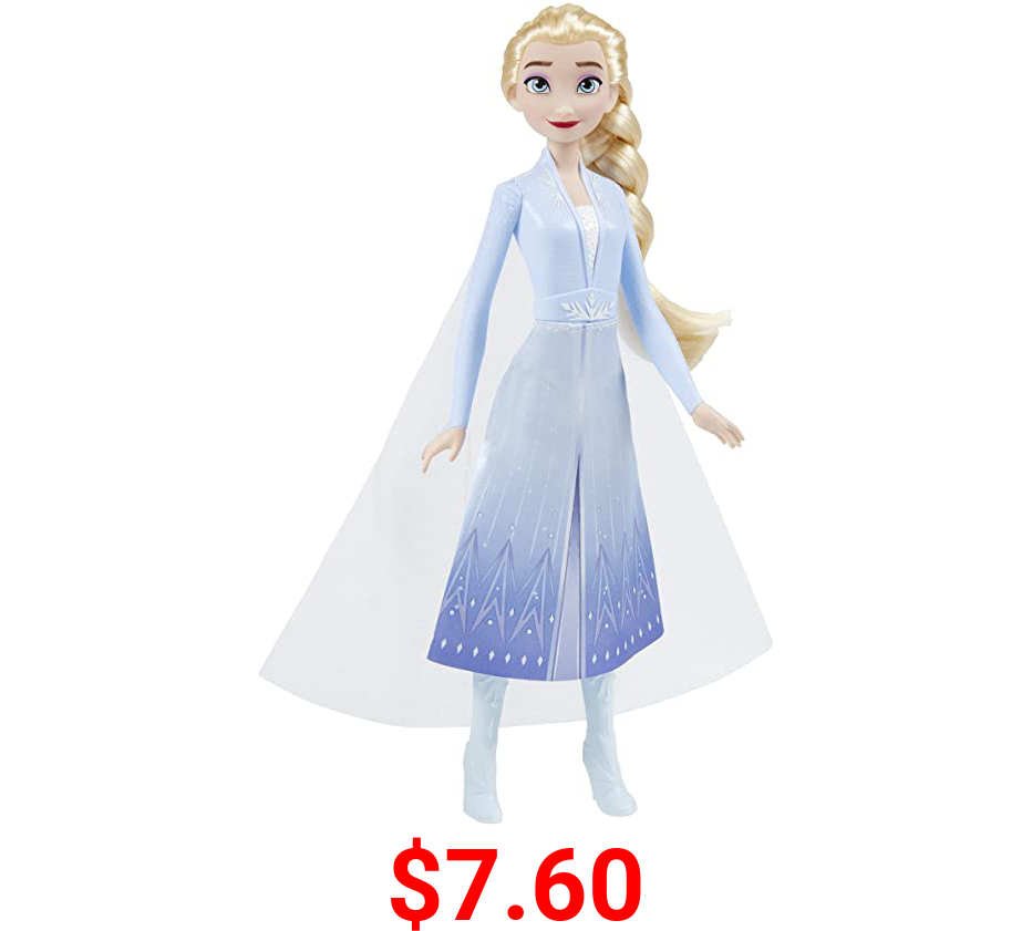 Disney Frozen 2 Elsa Frozen Shimmer Fashion Doll, Skirt, Shoes, and Long Blonde Hair, Toy for Kids 3 Years Old and Up