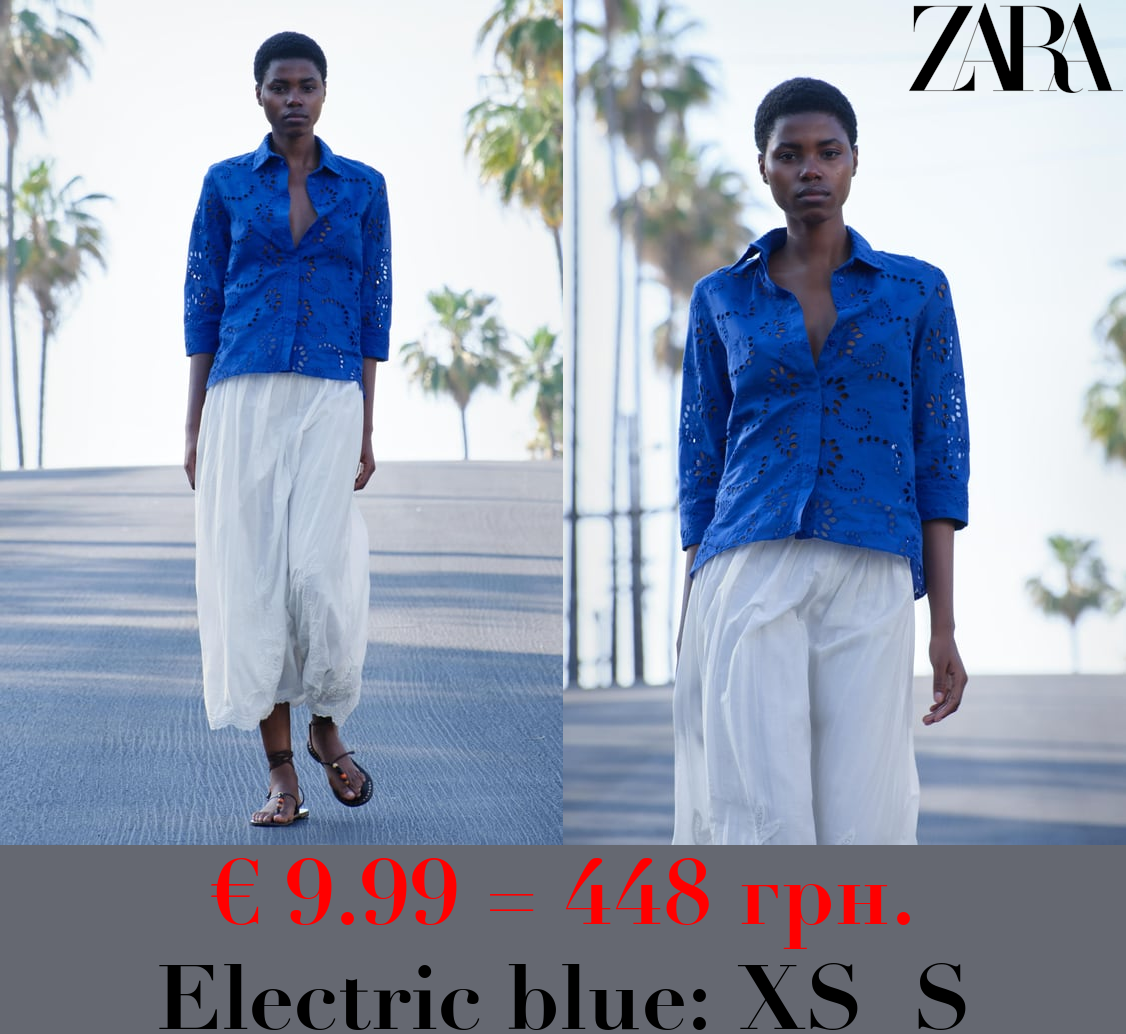 ZW COLLECTION EMBROIDERED POPLIN SHIRT