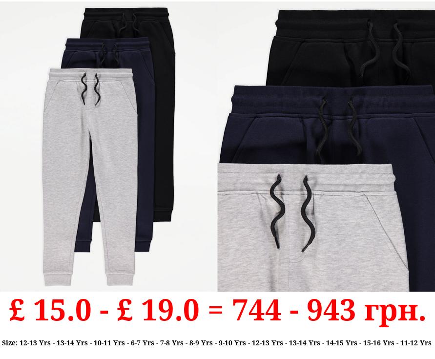 Plain Joggers 3 Pack