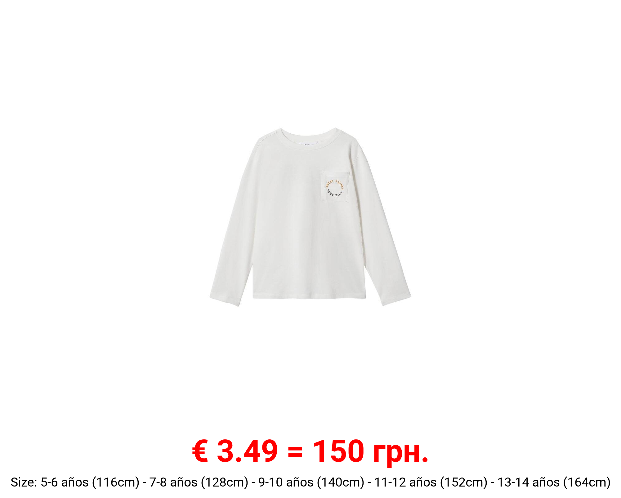 Camiseta algodón manga larga