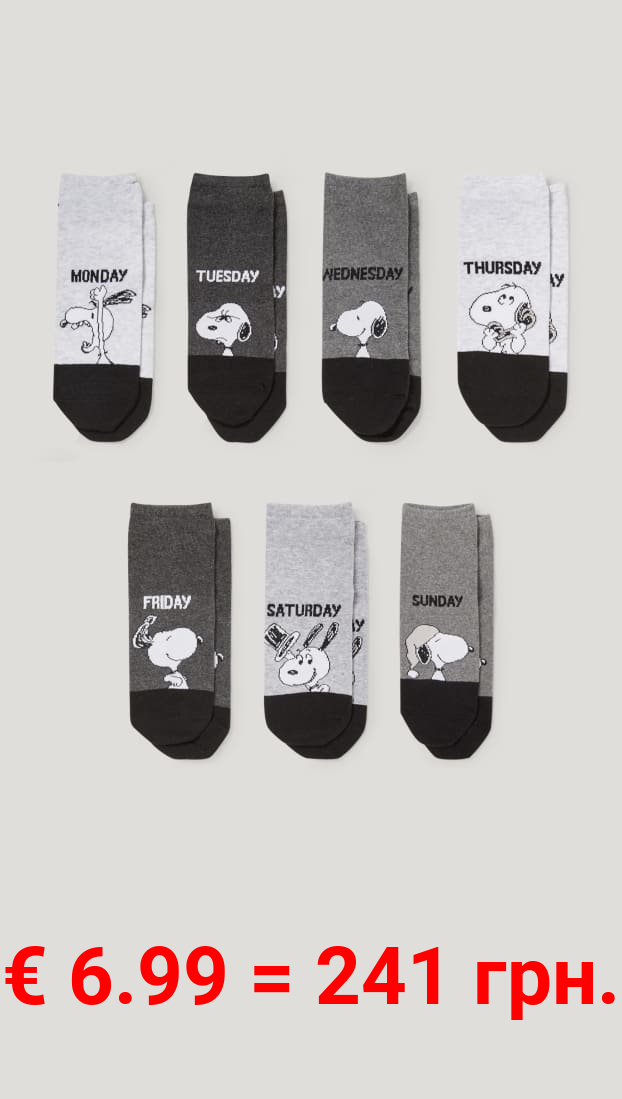Multipack 7er - Socken mit Motiv - Snoopy