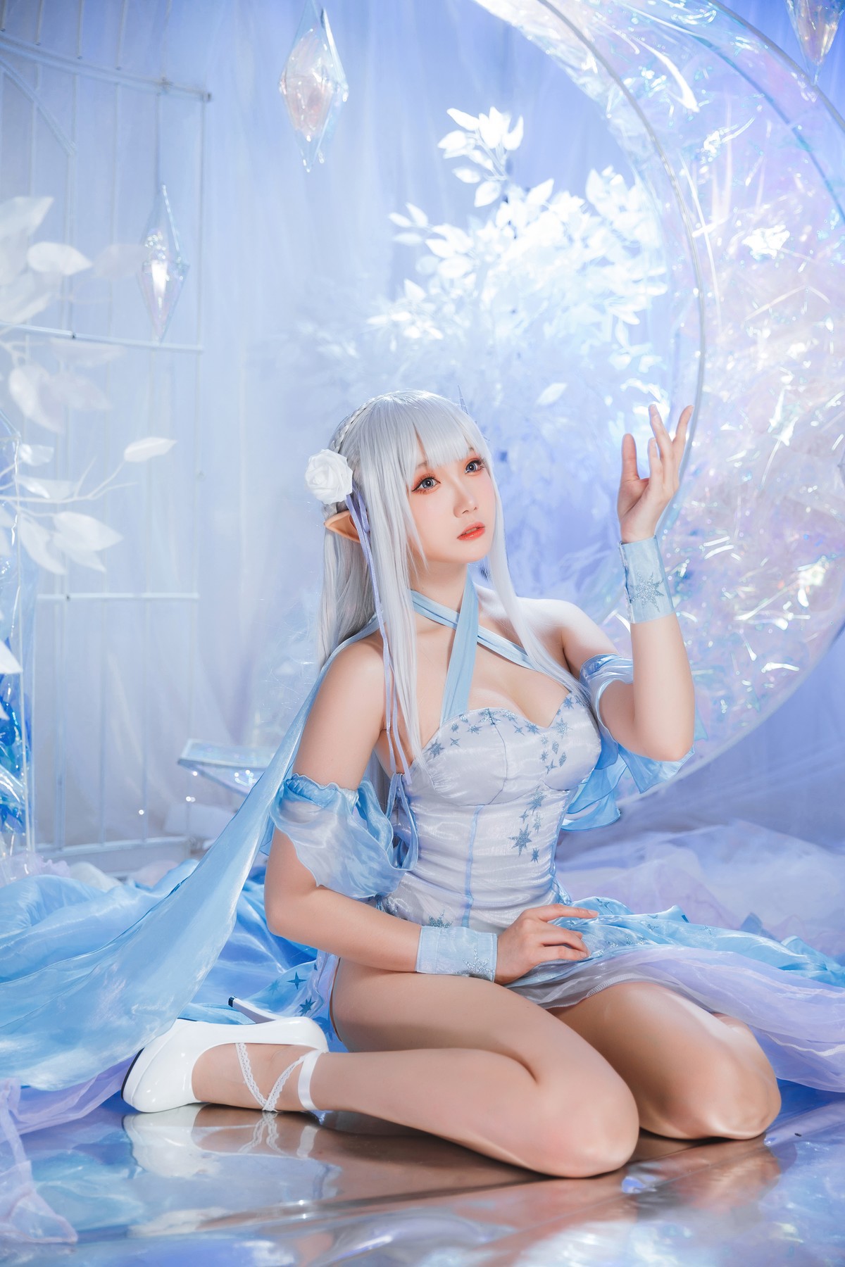 Cosplay 瓜希酱 爱蜜莉雅 水晶礼服 15