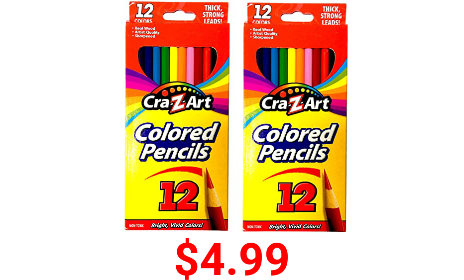 Cra-Z-art Colored Pencils, 12 Count (2 pack)