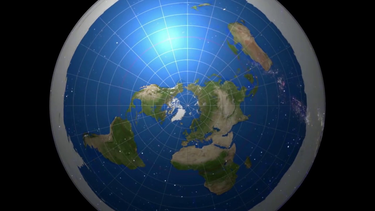 Настоящая карта плоской земли
