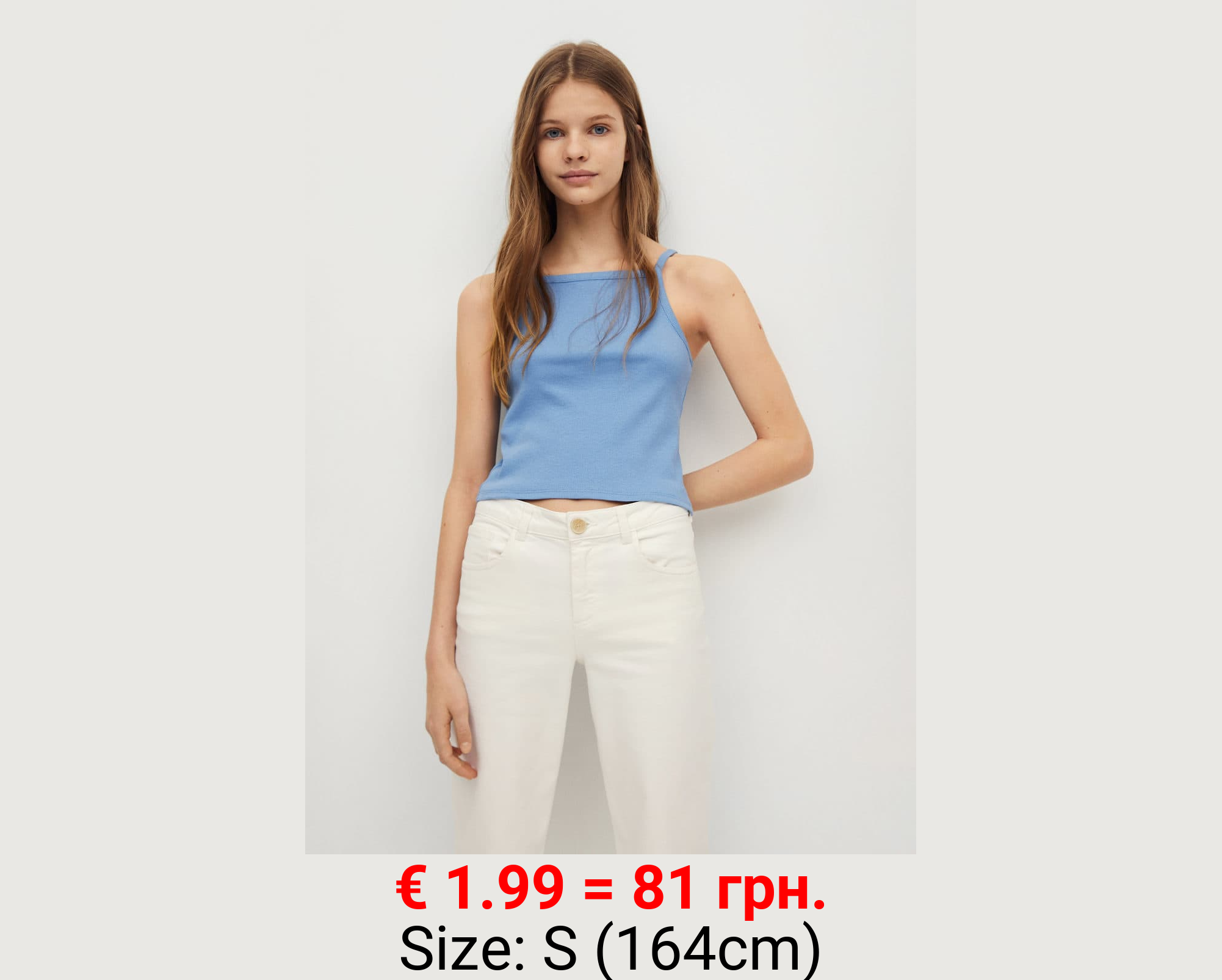 Top canalé algodón