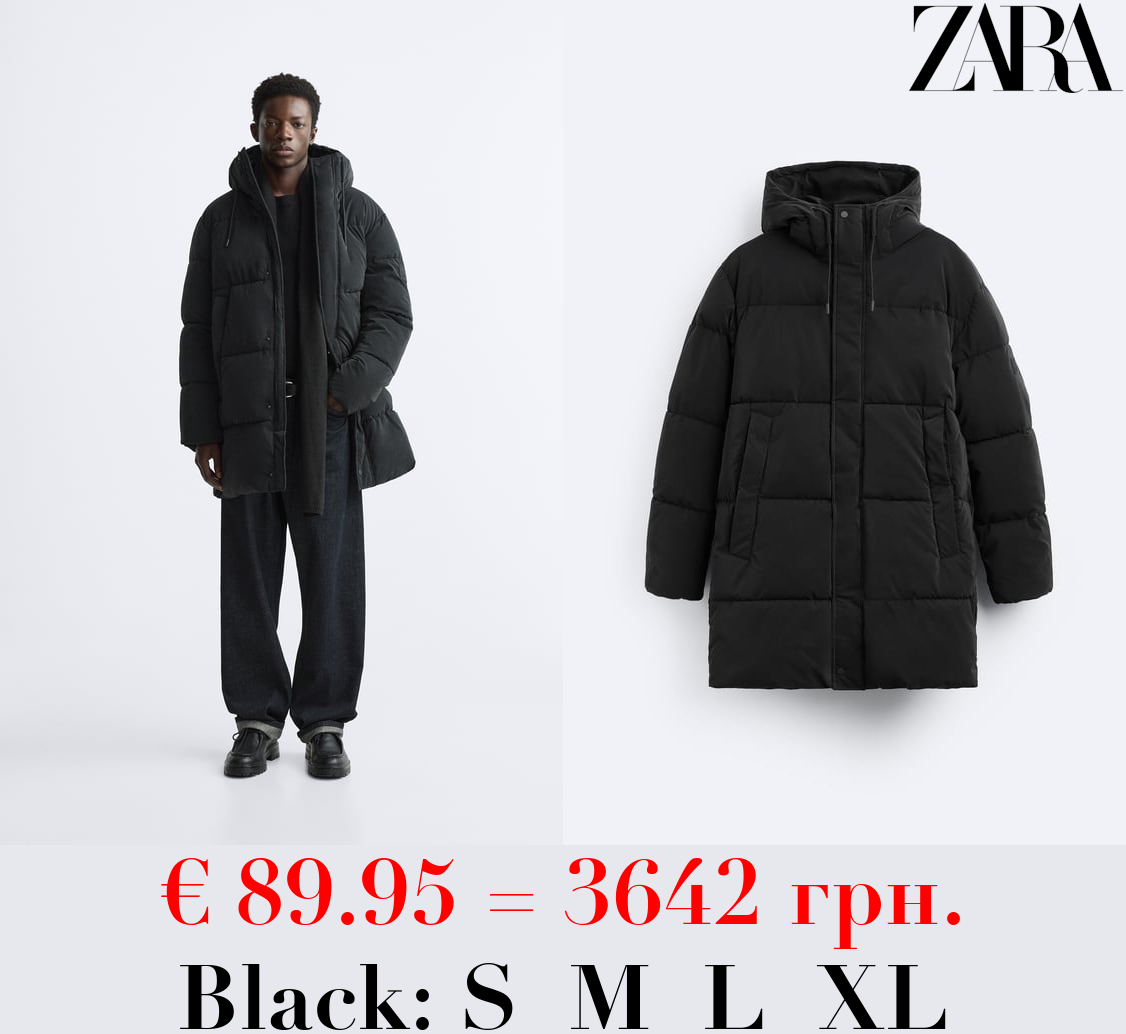 QUILTED COAT WITH HOOD