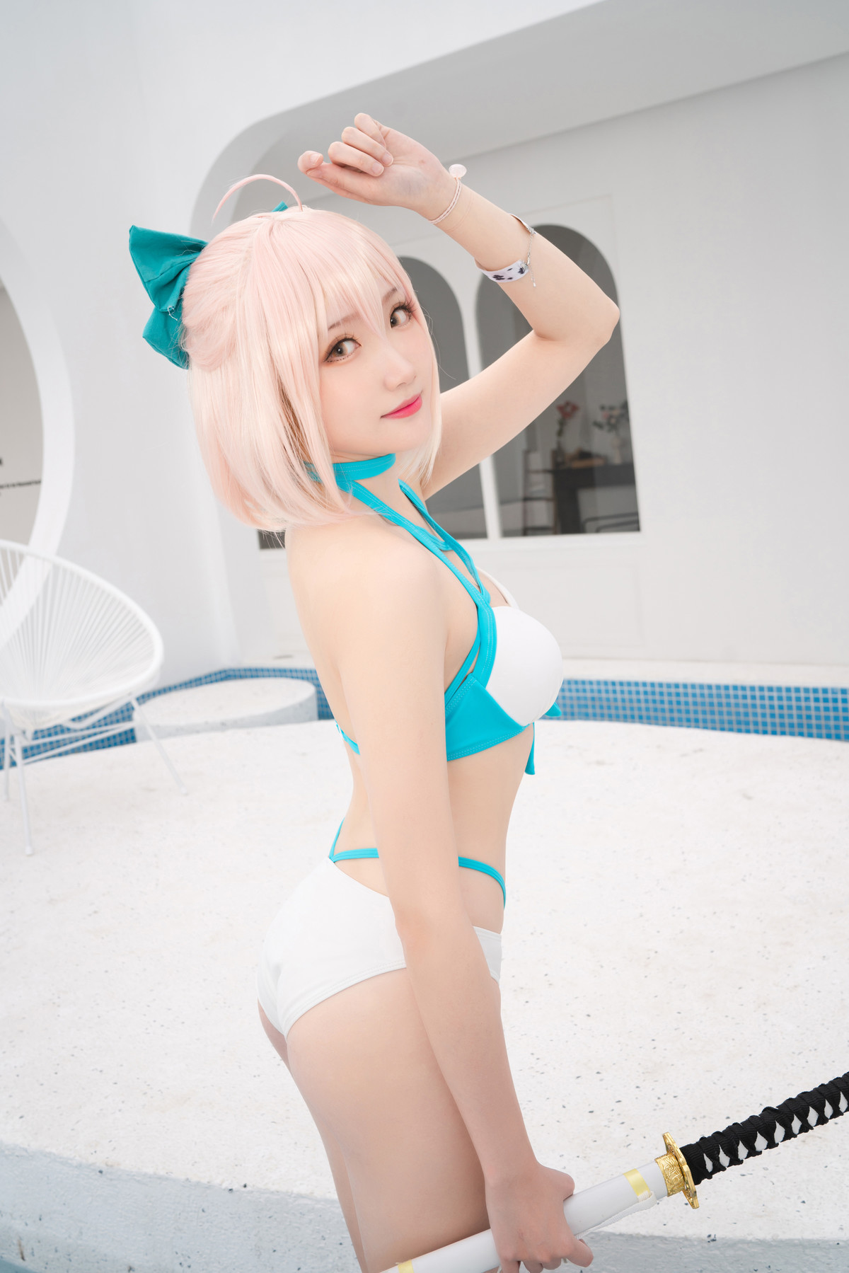 Cosplay 瓜希酱 总司水着满破 10
