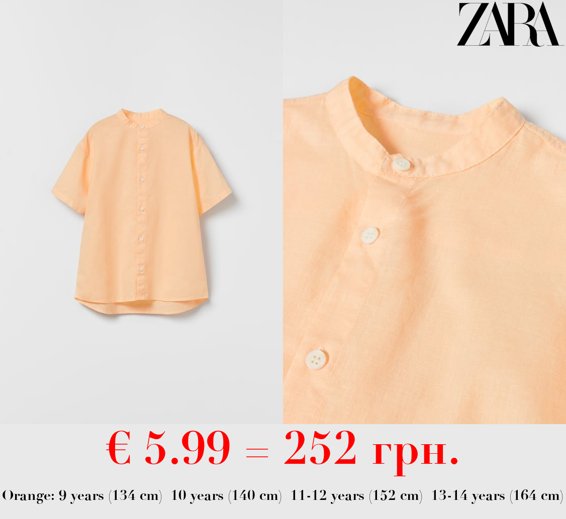 DYED LINEN-BLEND SHIRT