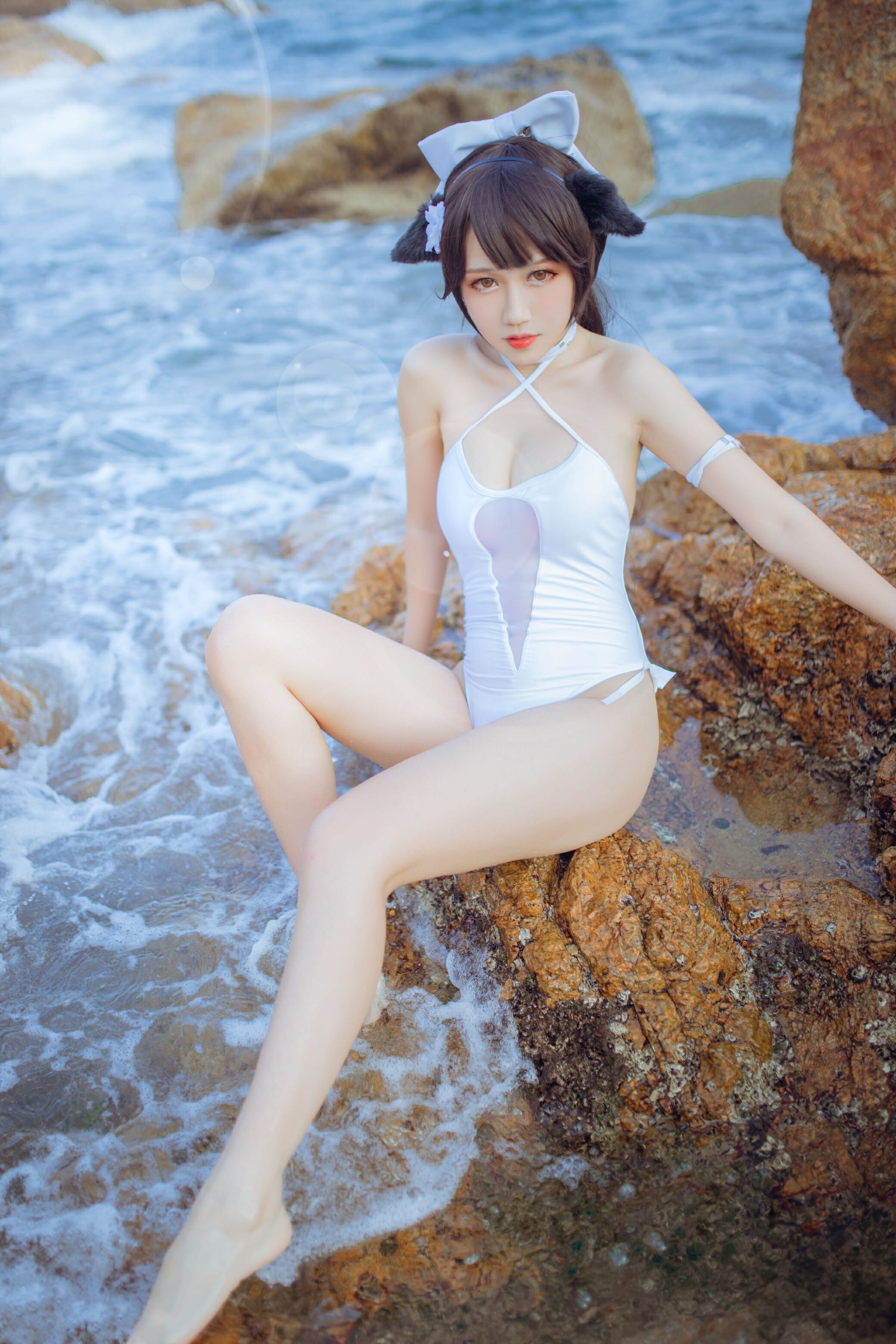 抖娘利世-碧蓝航线高雄 爱宕泳装[41P] 40