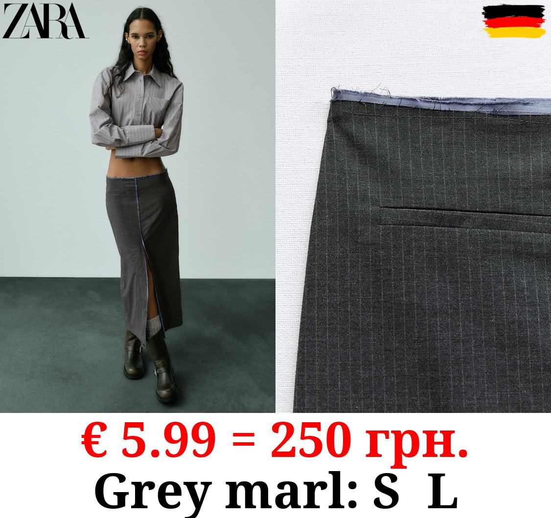 CONTRAST PINSTRIPED SKIRT