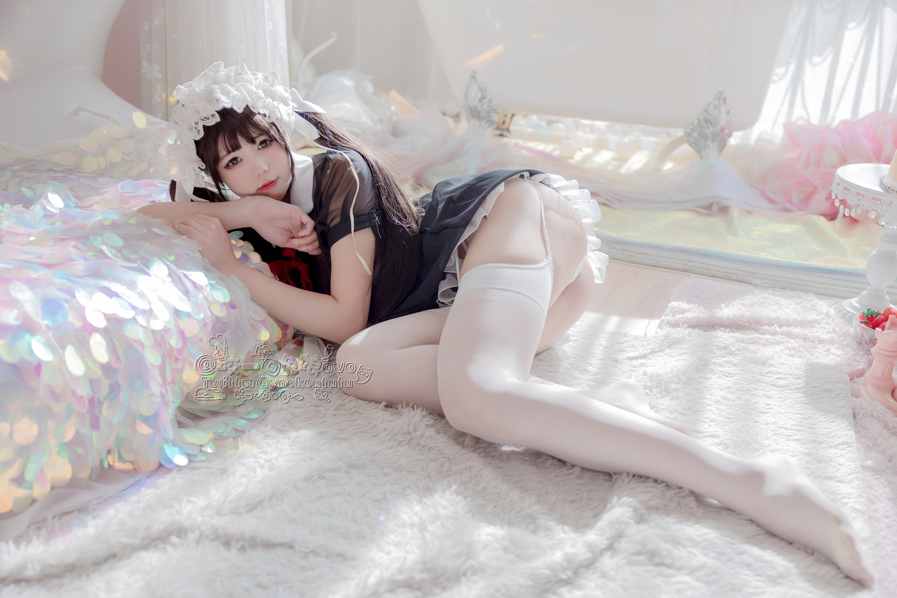 Cosplay 黏黏团子兔 黑白女仆 25