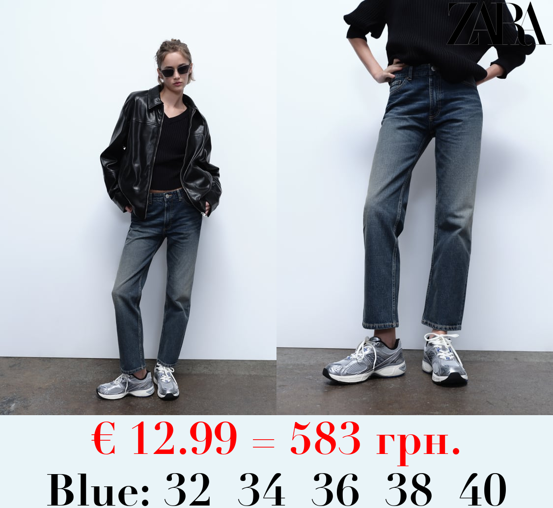 TRF STRAIGHT-LEG MID-RISE JEANS