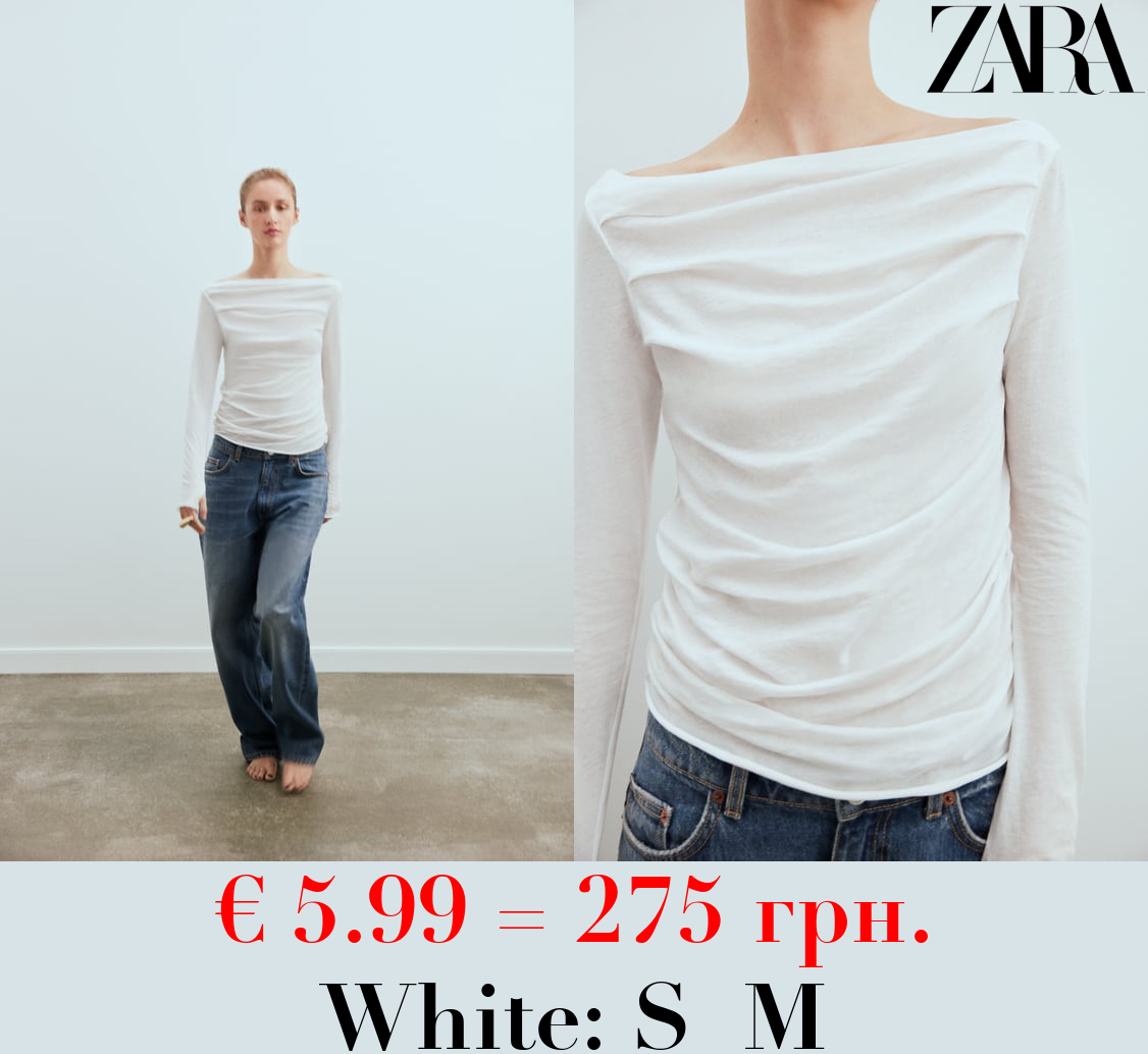 DELICATE SLUB KNIT COTTON TOP