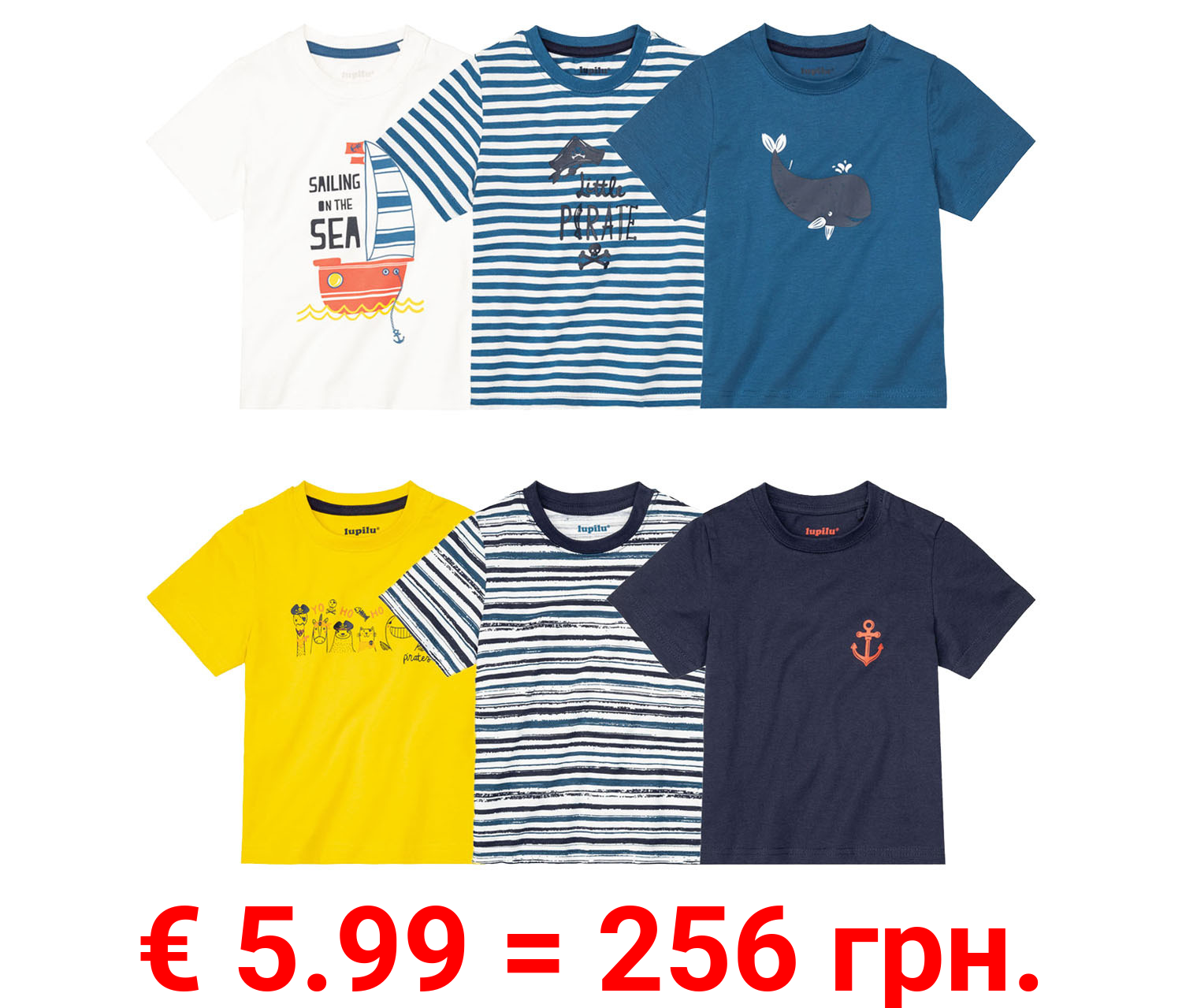 lupilu® Kleinkinder Jungen, 3 Stück, aus reiner Baumwolle