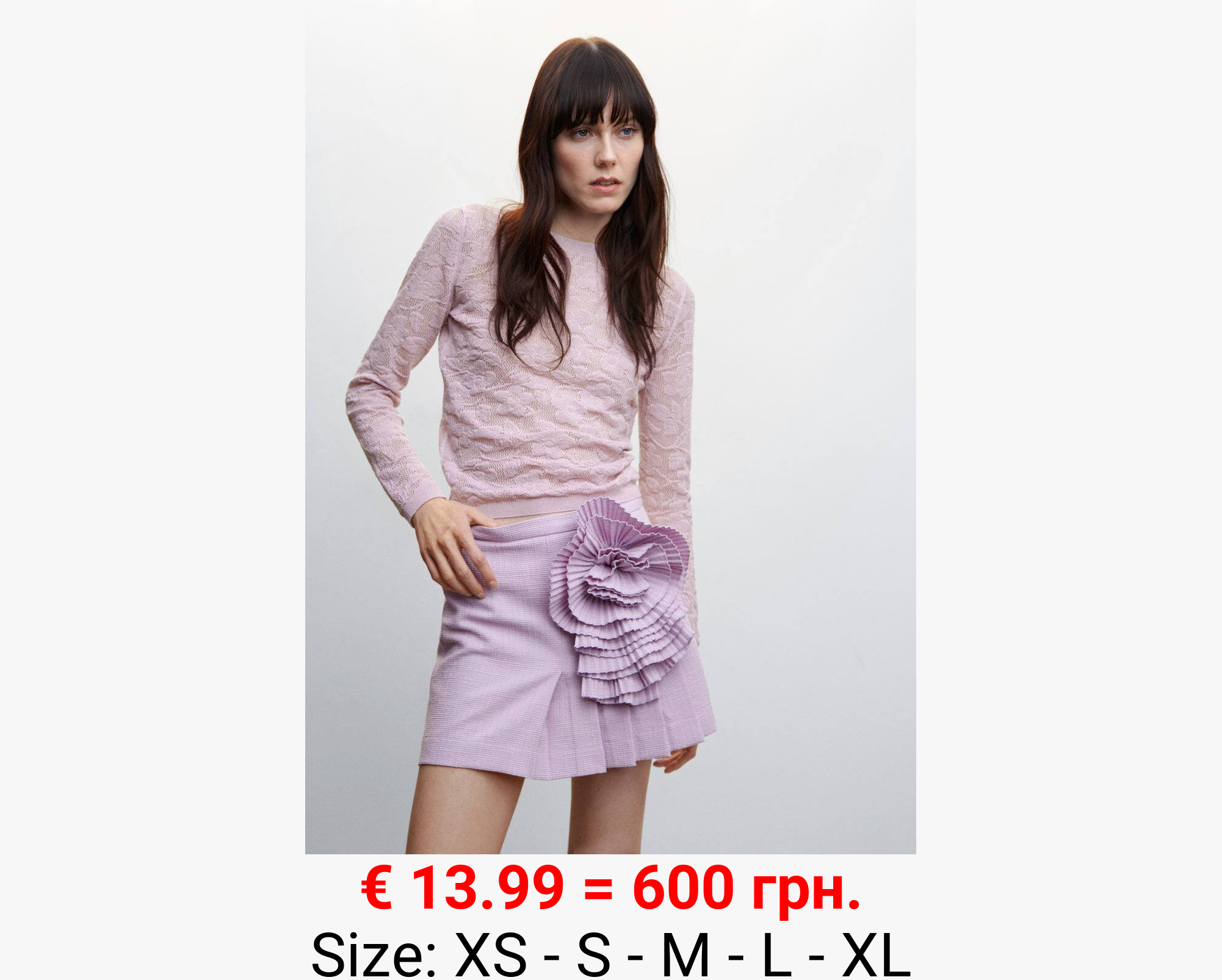 Top punto calado floral