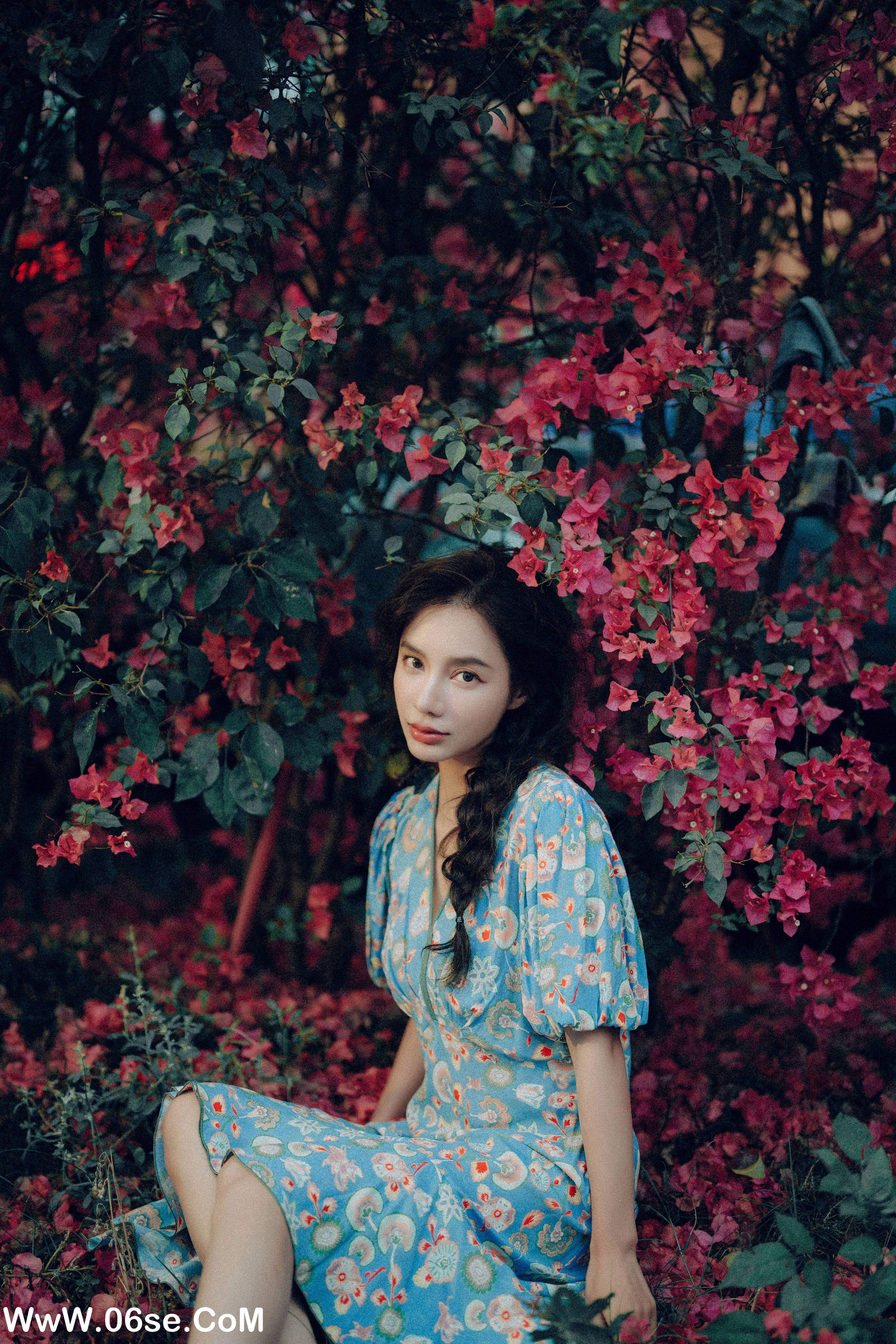 图片[14]-[YITUYU艺图语]2022.06.25 发光的发丝，三角梅瀑布下的女神 姝雯同学[55P-870.8M]-六色网