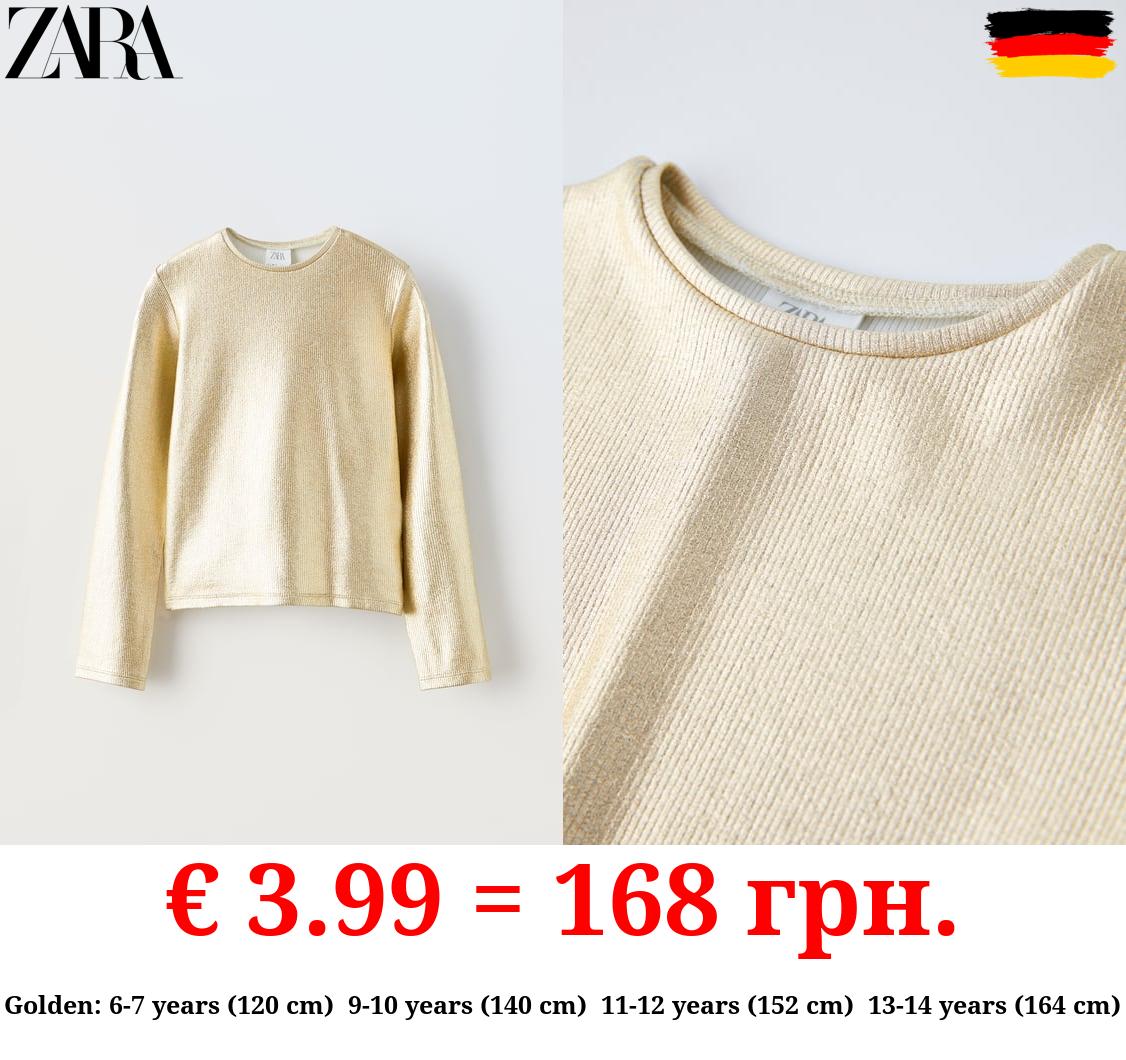 RIBBED T-SHIRT WITH FOIL