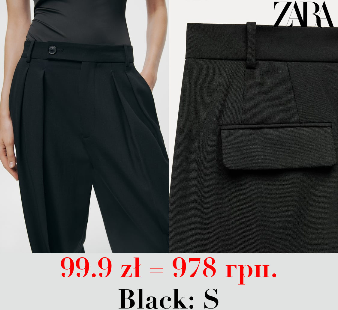 ZW COLLECTION DARTED TROUSERS