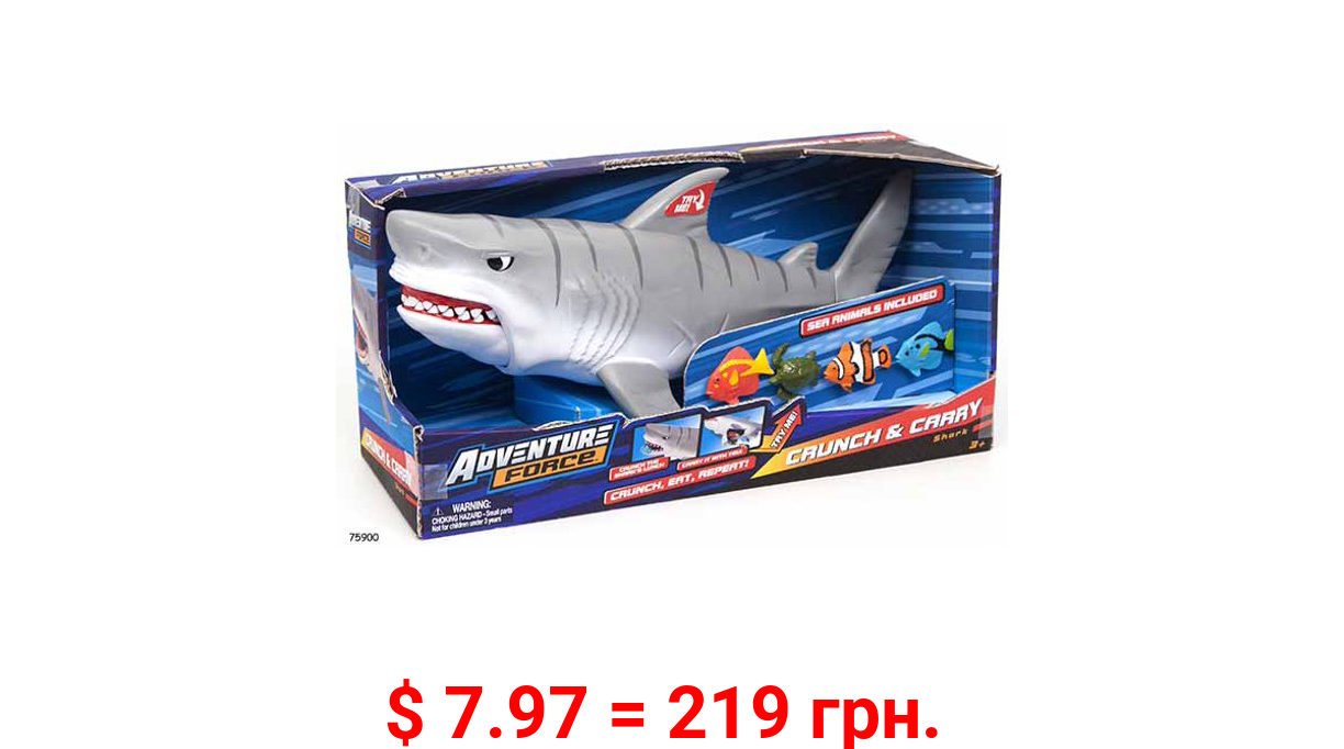 Adventure Force Crunch & Carry Shark Toy, 5 Pieces