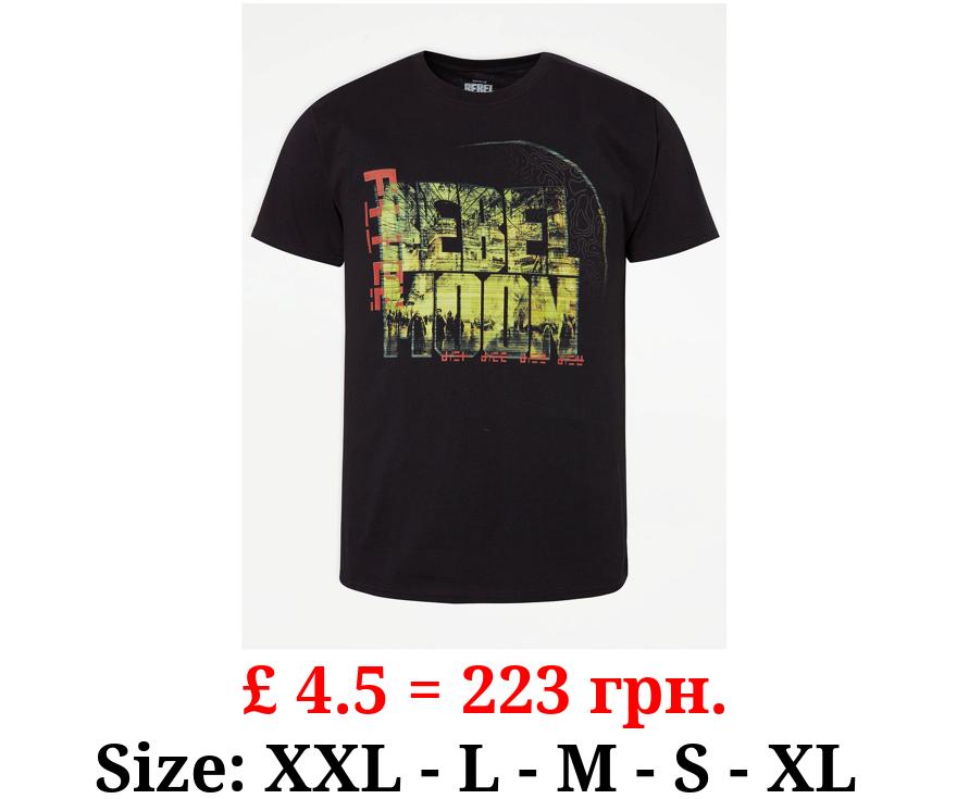 Rebel Moon Black Slogan T-Shirt