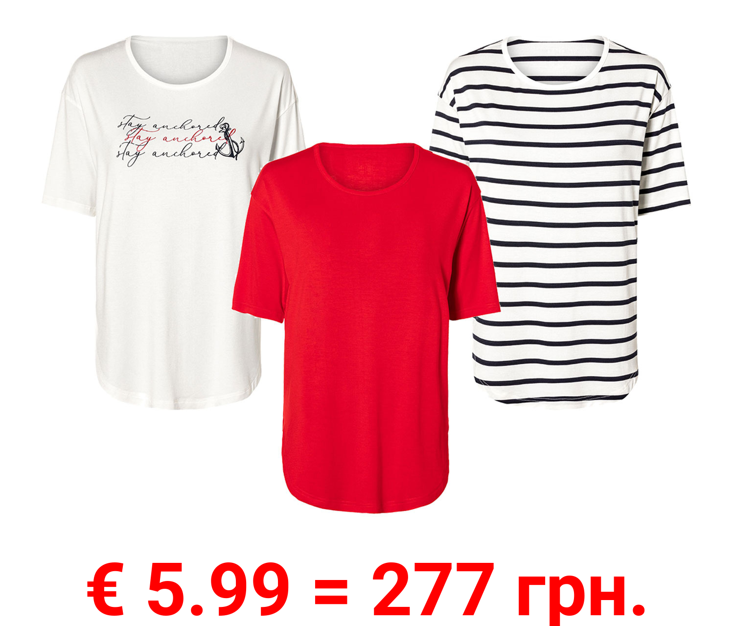 esmara® Damen Shirt mit überschnittenen Schultern