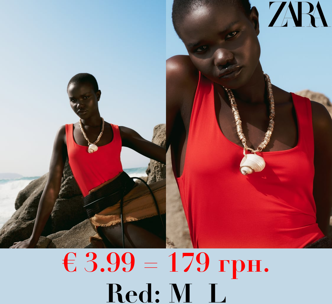 POLYAMIDE TOP WITH WIDE STRAPS