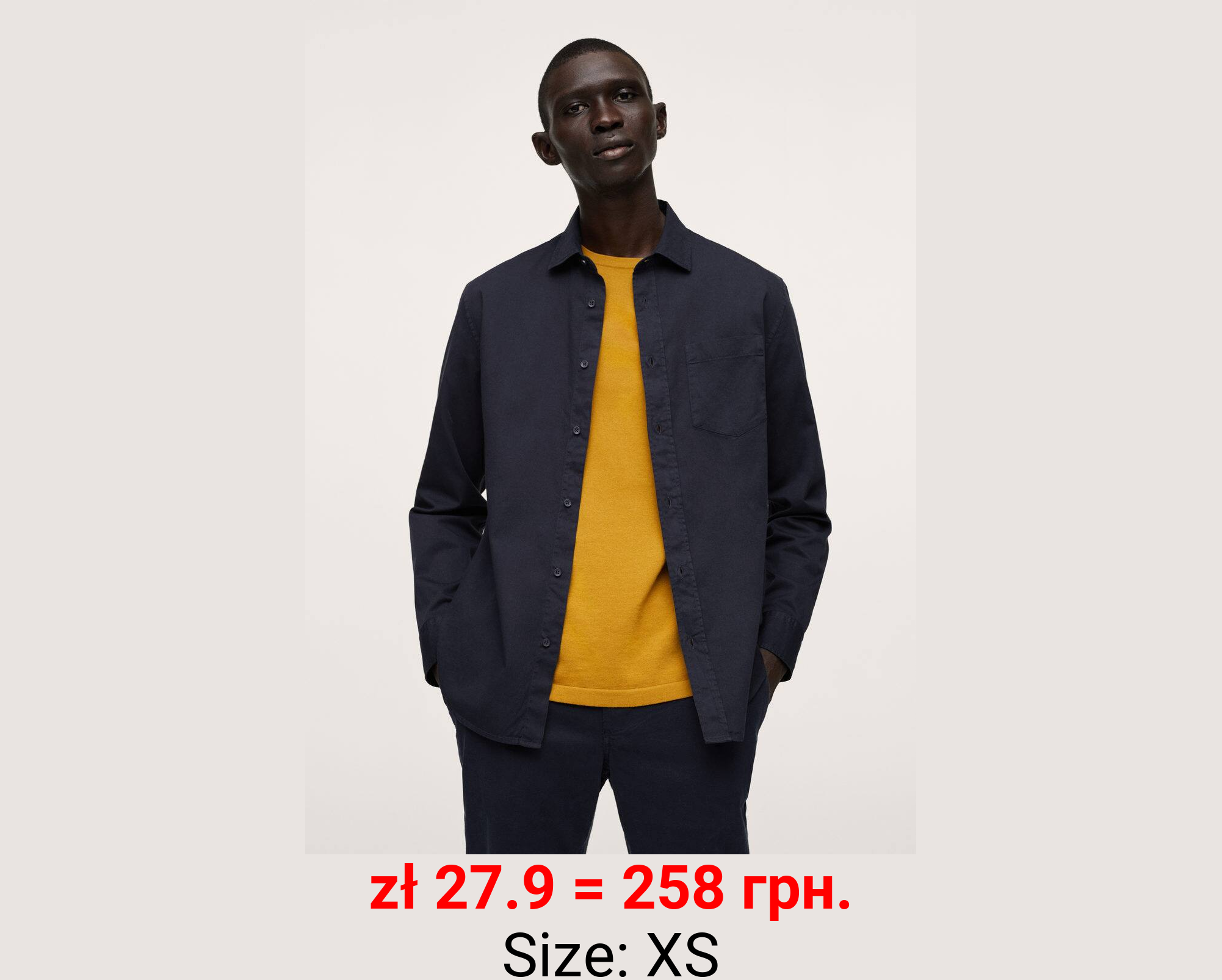 Camisa regular fit algodón bolsillo