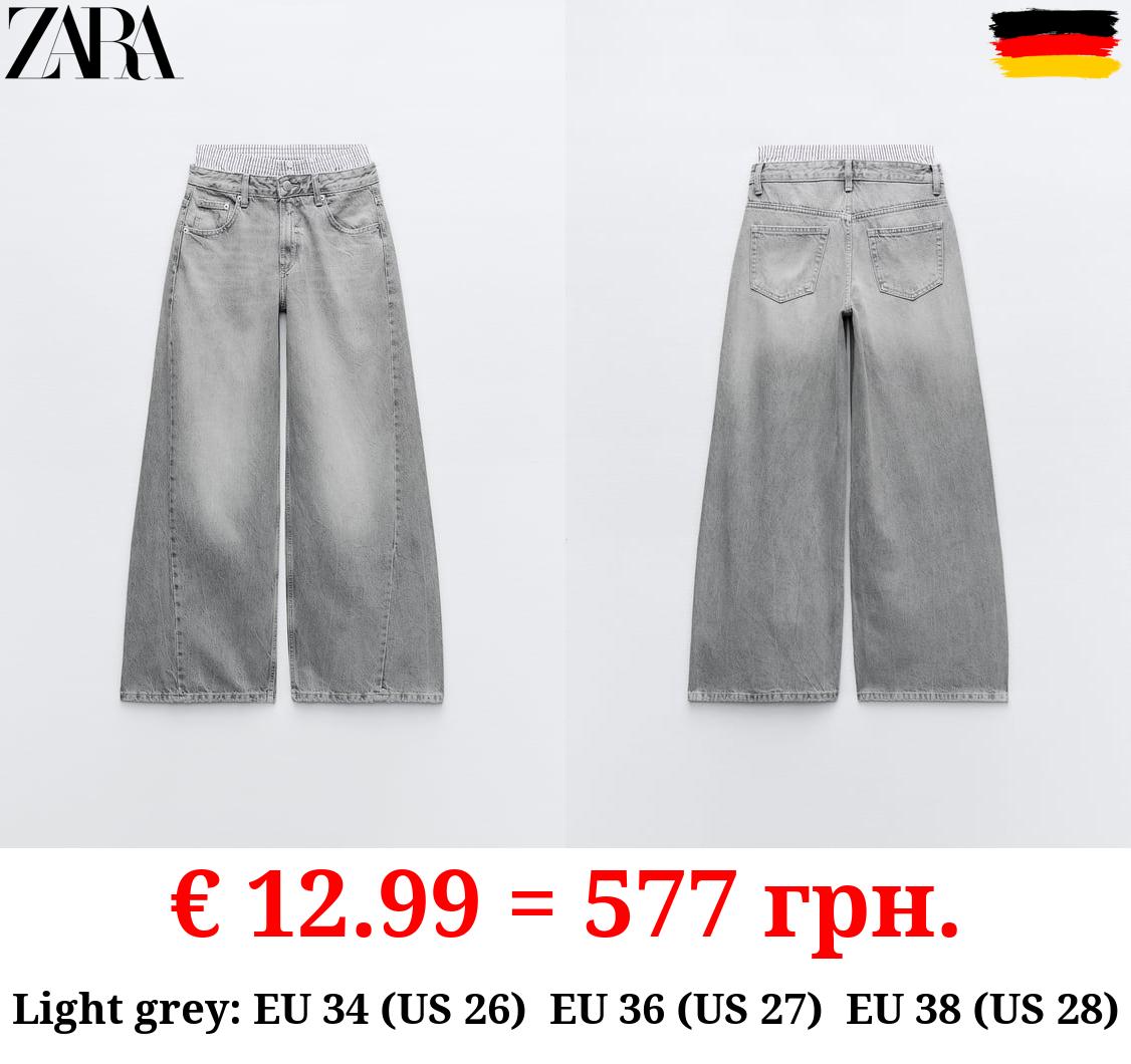 LOW-RISE WIDE-LEG TRF BOXER JEANS