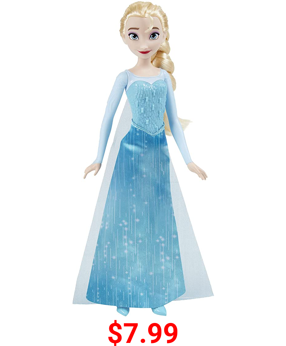 Disney Frozen Shimmer Elsa Fashion Doll, Skirt, Shoes, and Long Blonde Hair, Toy for Kids 3 Years Old and Up