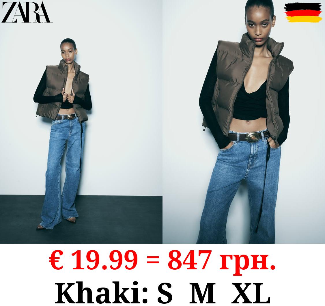 WATER AND WIND PROTECTION CROPPED PUFFER GILET