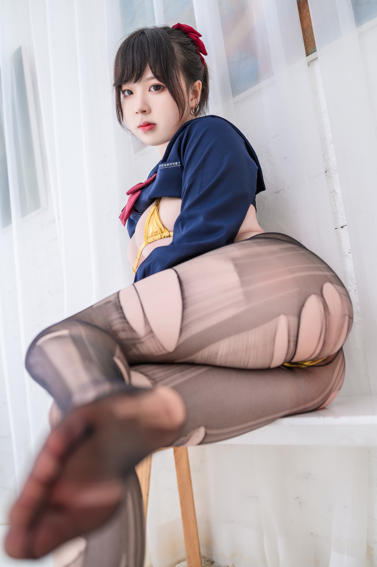 Cosplay 皮皮奶可可爱了啦 黄金内衣jk 36