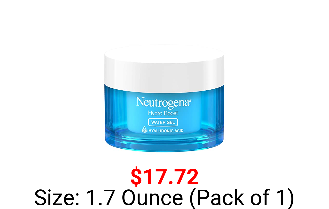Neutrogena Hydro Boost Hyaluronic Acid Hydrating Water Gel Daily Face Moisturizer for Dry Skin, Oil-Free, Non-Comedogenic Face Lotion