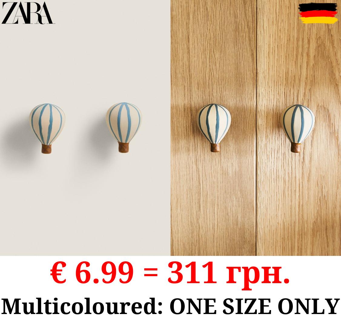 BALLOON DOOR KNOB WITH LINES (PACK OF 2)