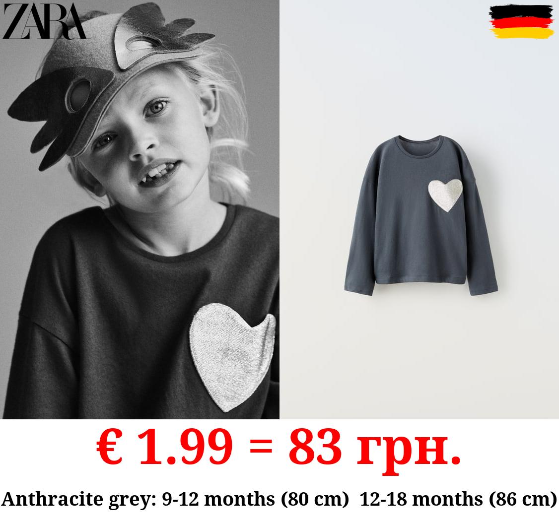 HEART T-SHIRT WITH POCKET