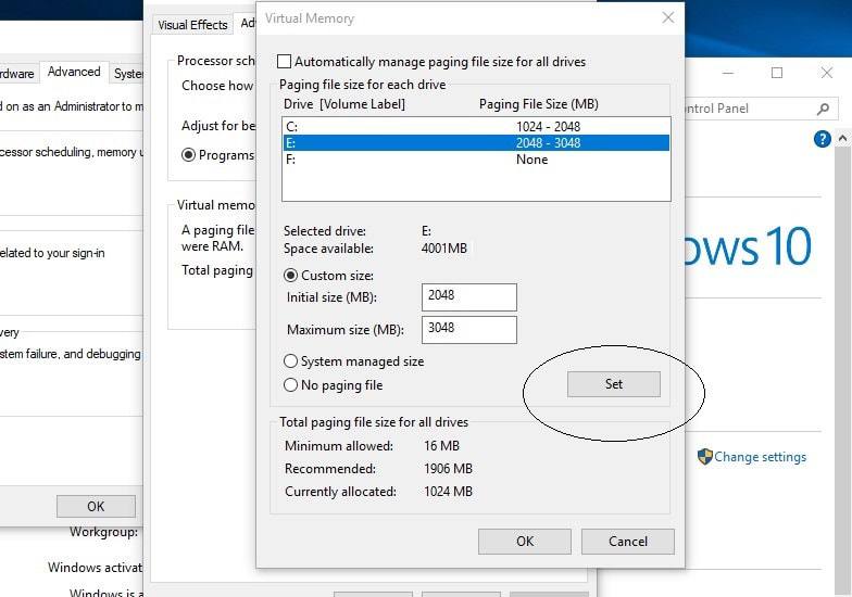 Max's file. Virtual Memory окно. Adjust Size. USB Ram Windows 10. Pagefile usage.