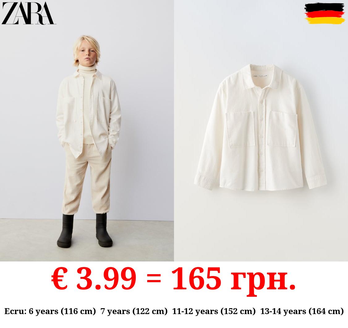 TRUE NEUTRALS TWILL SHIRT WITH POCKETS