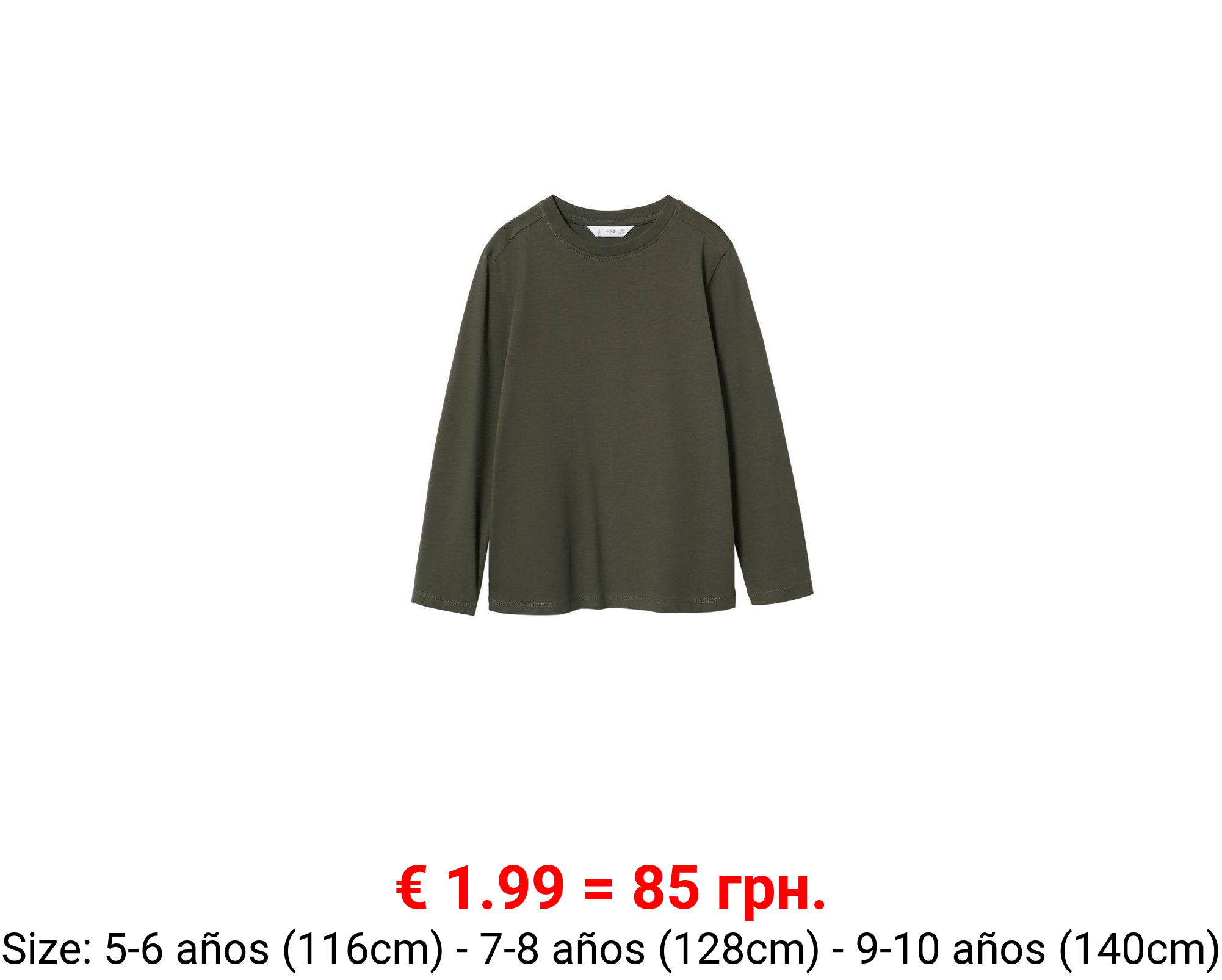 Camiseta algodón manga larga