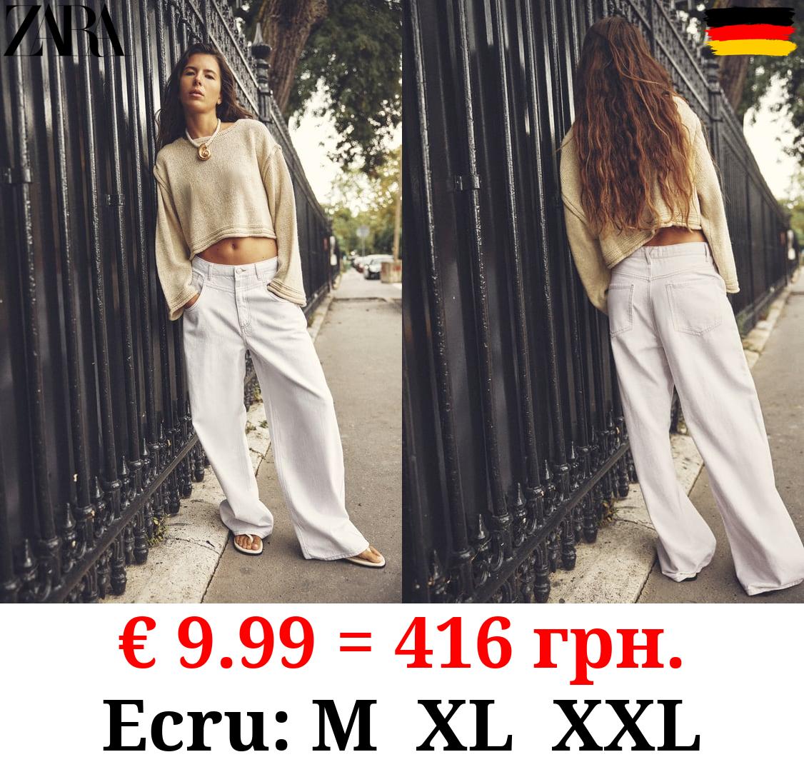 WIDE-LEG LINEN-BLEND TROUSERS